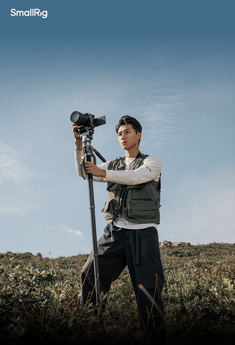 カーボンファイバー製一脚三脚（高さ175cm、耐荷重5kg、重量2.5kg