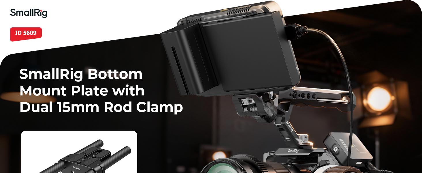 Bottom Mount Plate, 15mm Rod Clamp | Camera Rods | SmallRig