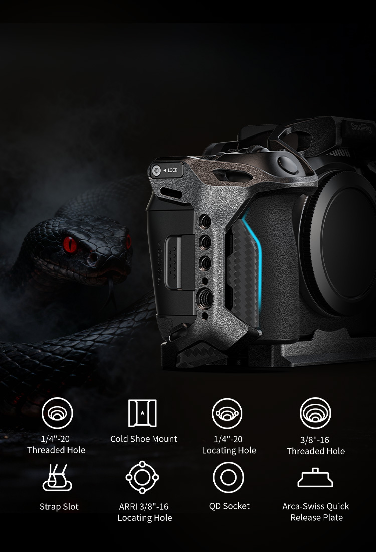 キヤノン EOS R6 Mark III 用カメラケージキット（ブラックマンバ