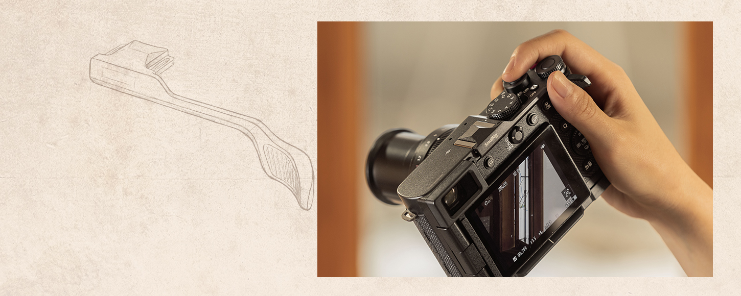 Category/Camera Cages/Panasonic Thumb Grip for Panasonic LUMIX L10 | Hot Shoe Mount-For Brands:Panasonic/For Models:LUMIX L10/SKU:5702/