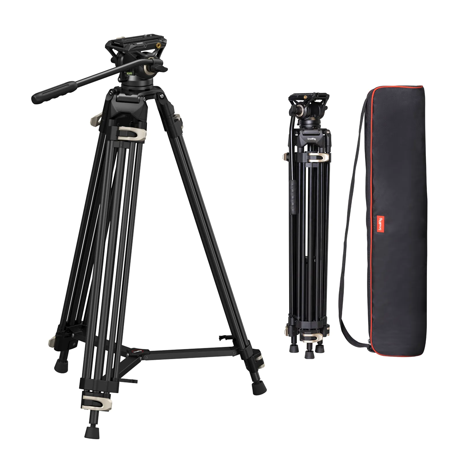 SmallRig AD-01 3751B Heavy-Duty Fluid Head Tripod Kit | 8kg Load