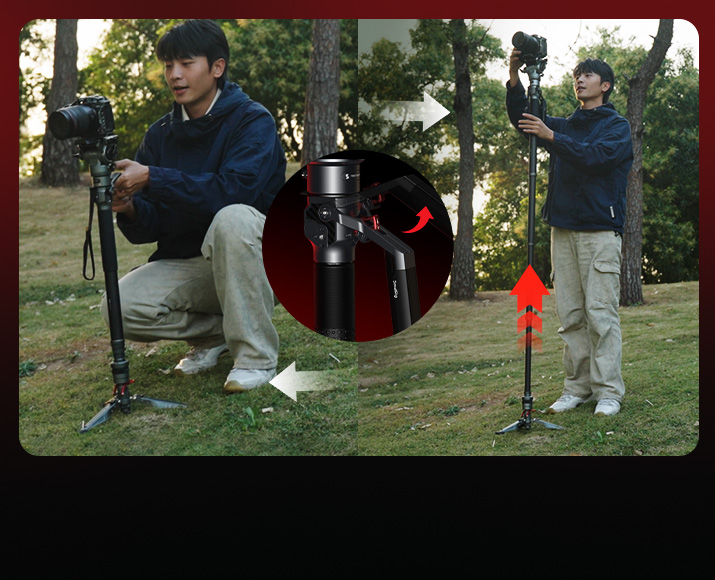 Category/Tripods/Photo Tripods Carbon Fiber Photography Monopod 5564 | Lite | SmallRig-SKU:5564/Material(s):Carbon Fiber，Aluminum Alloy/Tripod Load Capacity:15kg / 33lb/Head Load Capacity:5kg / 11lb/Working 