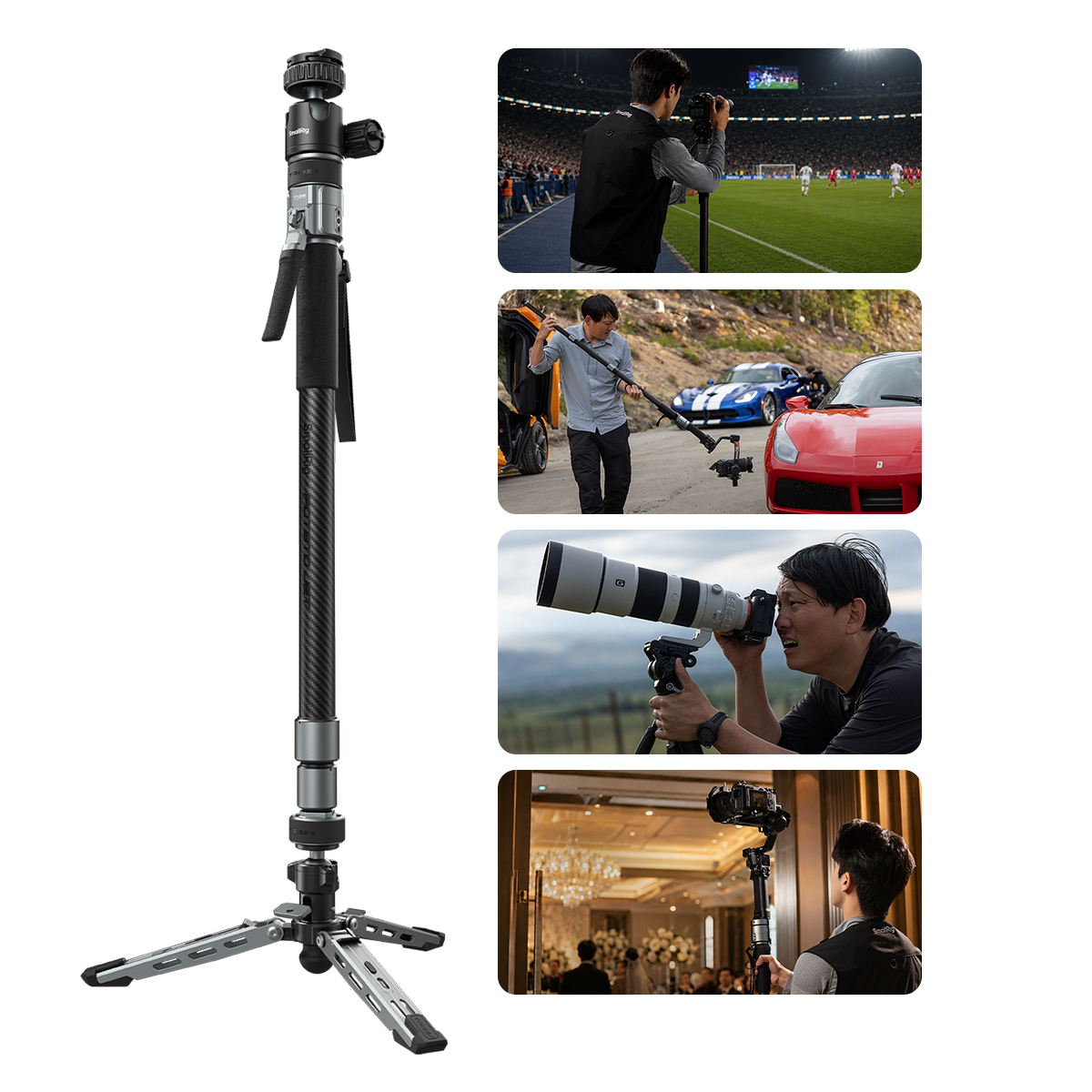 【美品】SmallRig x Potato Jet TRIBEX ビデオ三脚 SmallRig x Potato Jet TRIBEX PRO X-Clutch Hydraulic Monopod for