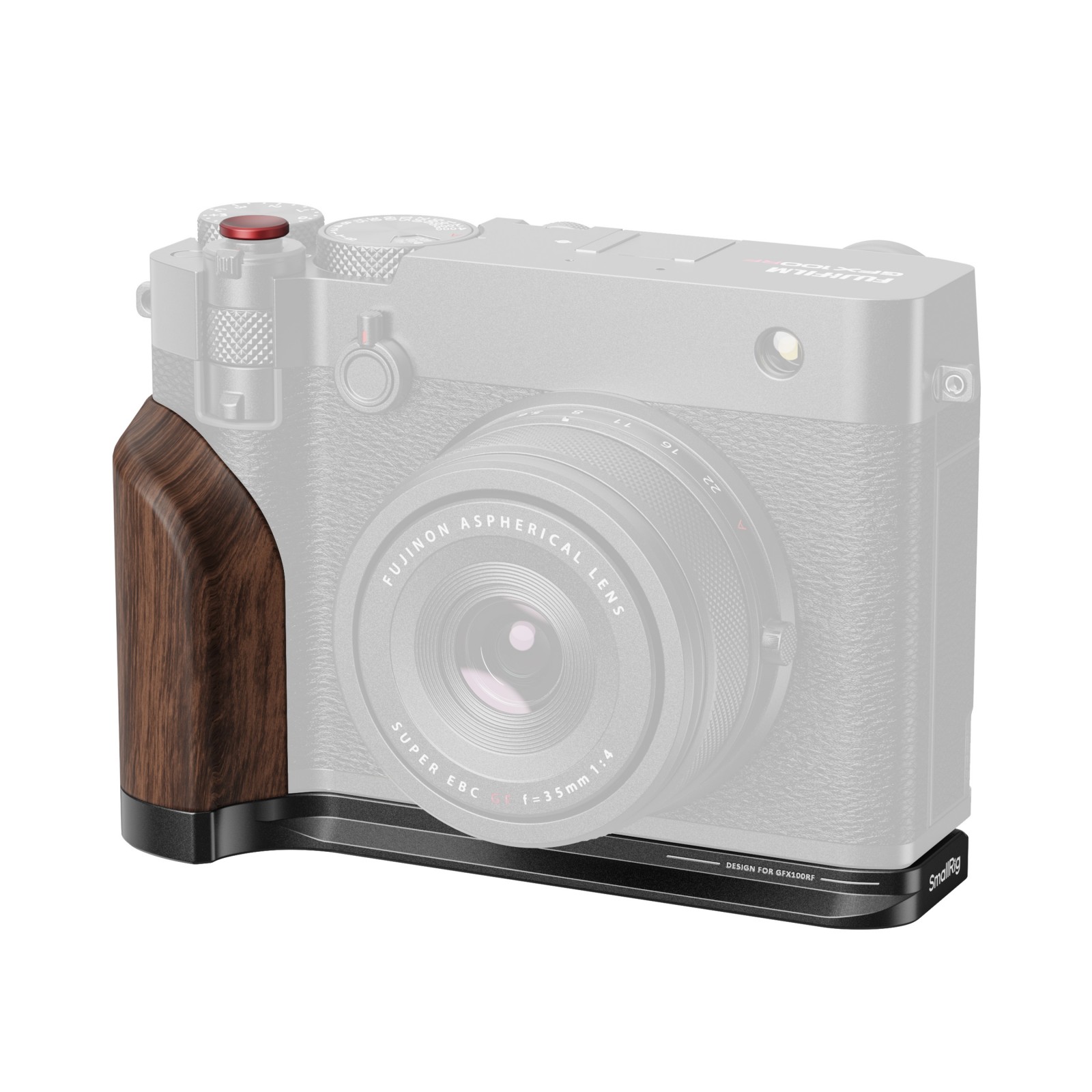 L-Shape Mount Plate with Wooden Handle for FUJIFILM GFX100RF