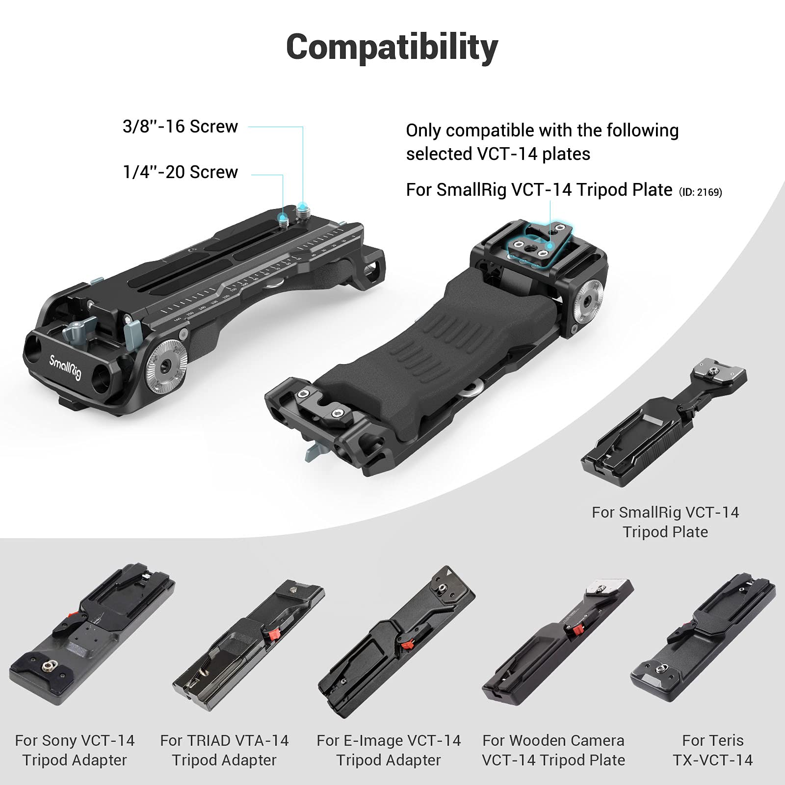 Universal Shoulder Rig | VCT-14 Plate | 15mm LWS Rods