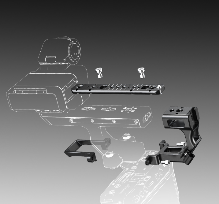 SmallRig form-fitting Sony XLR handle extension