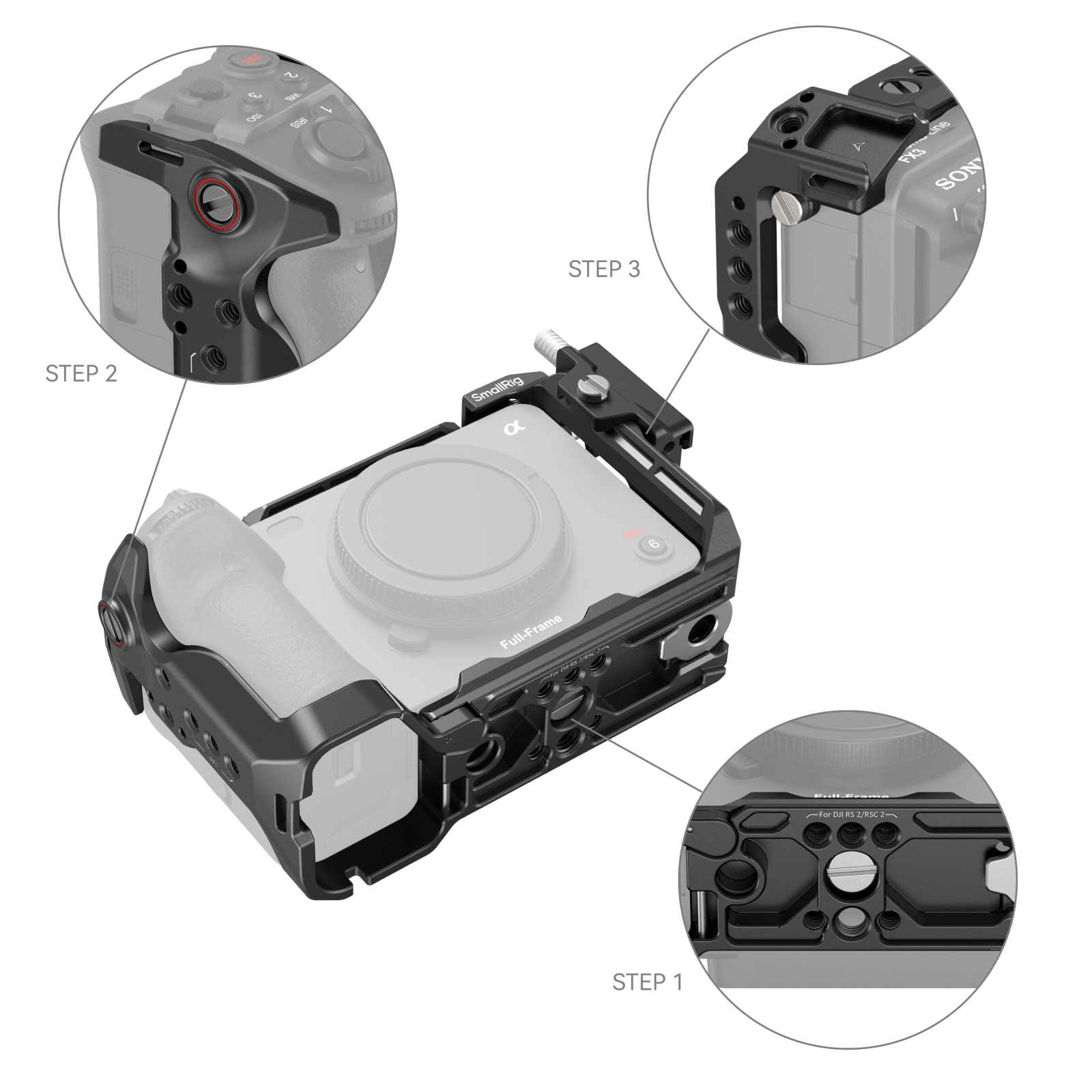 FX30 / FX3 / FX3A Camera Cage | Modular | Gimbal Ready