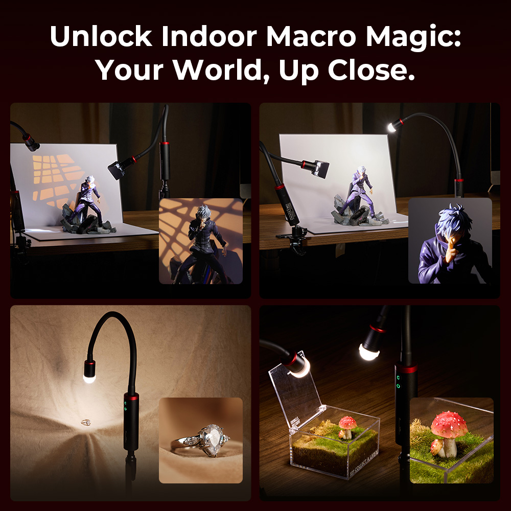 Category/Lighting System/Pocket Led Video Lights RM 03 Macro Photography LED Light | 5 Colors | Bendable-SKU:5480/