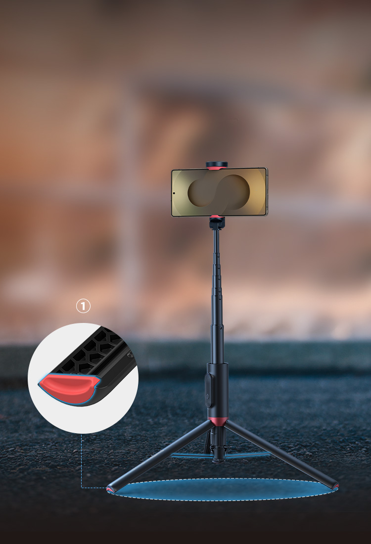 Auto-Open Selfie Tripod ST30 Lite Black | Phone Stand Remote