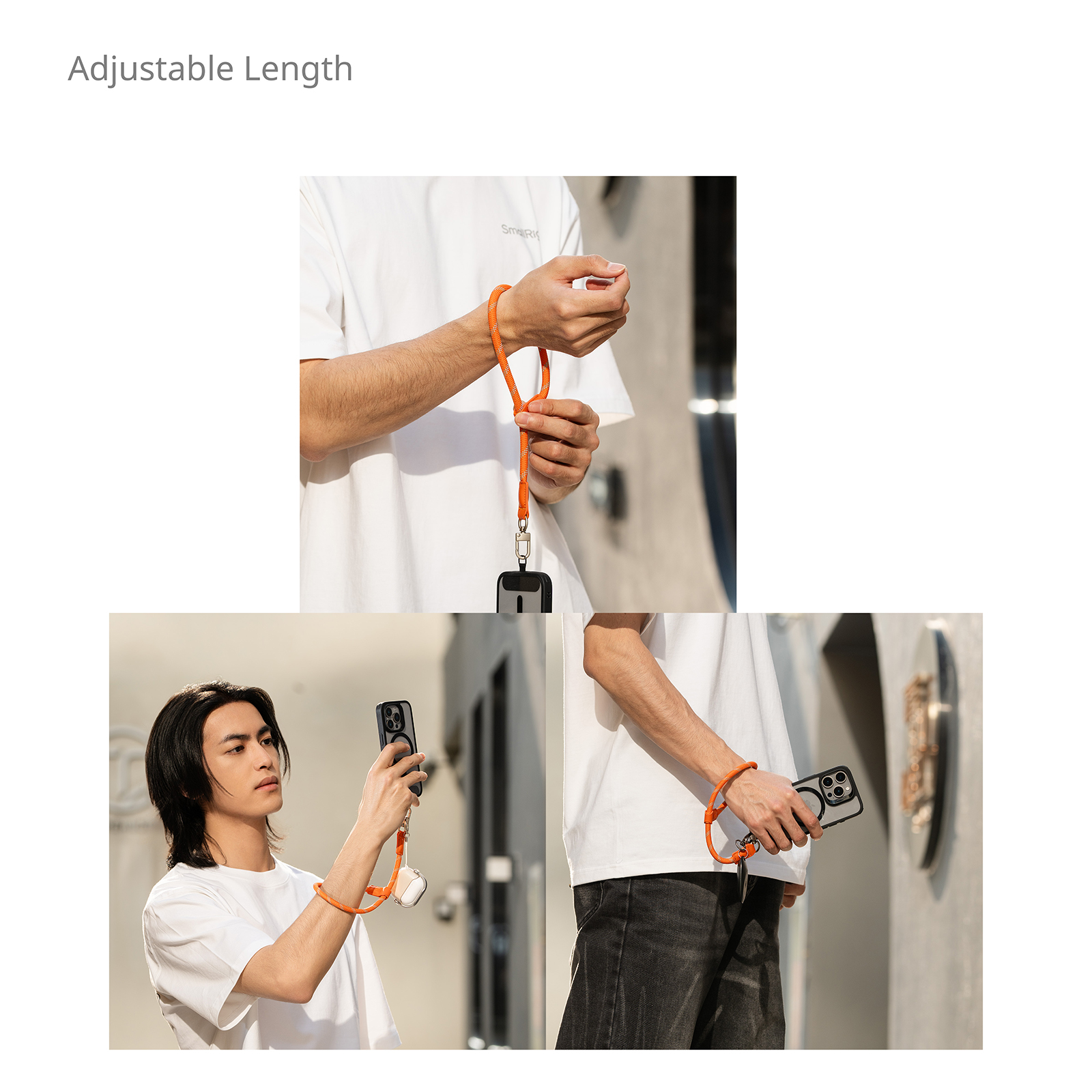 Genuine Leather Wrist Phone Strap Adjustable Phone Lanyard - View #8