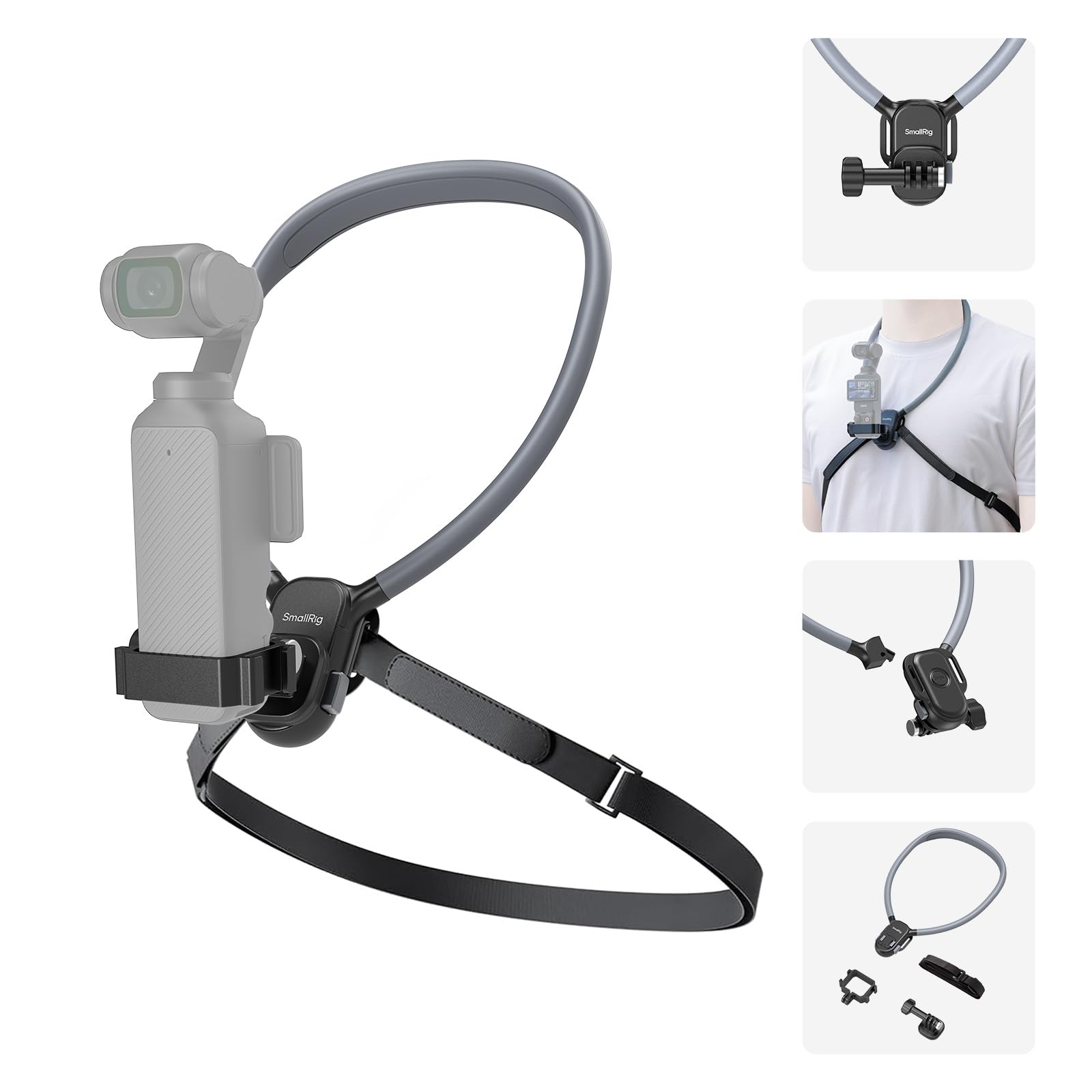 SmallRig DJI Osmo Pocket 4P / 4 / 3およびXtra Muse用クイックリリースネックマウント 製品画像 1