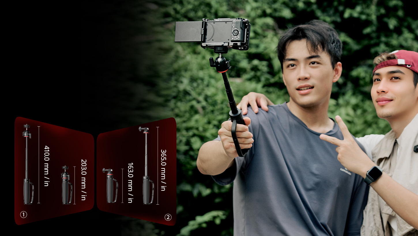 Category/Tripods/Vlogging Tripods Carabiner Video Tripod | 3-in-1 Mantis Hook | SmallRig-SKU:5285B/