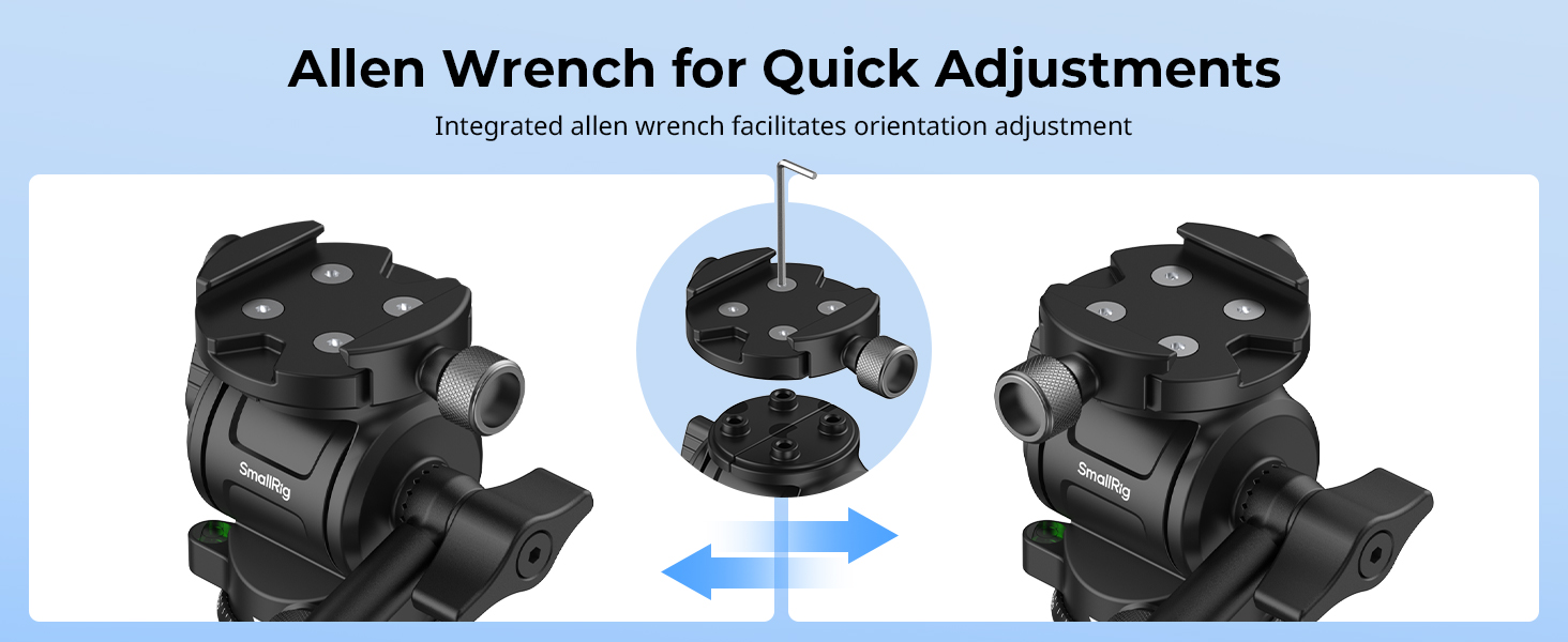 CATEGORY/Tripods/Tripod Heads SmallRig Video Head CH3  - Compact Fluid Head for Smooth Video Shooting-SKU:4936/Head Load Capacity:3kg/Net Weight:0.27/