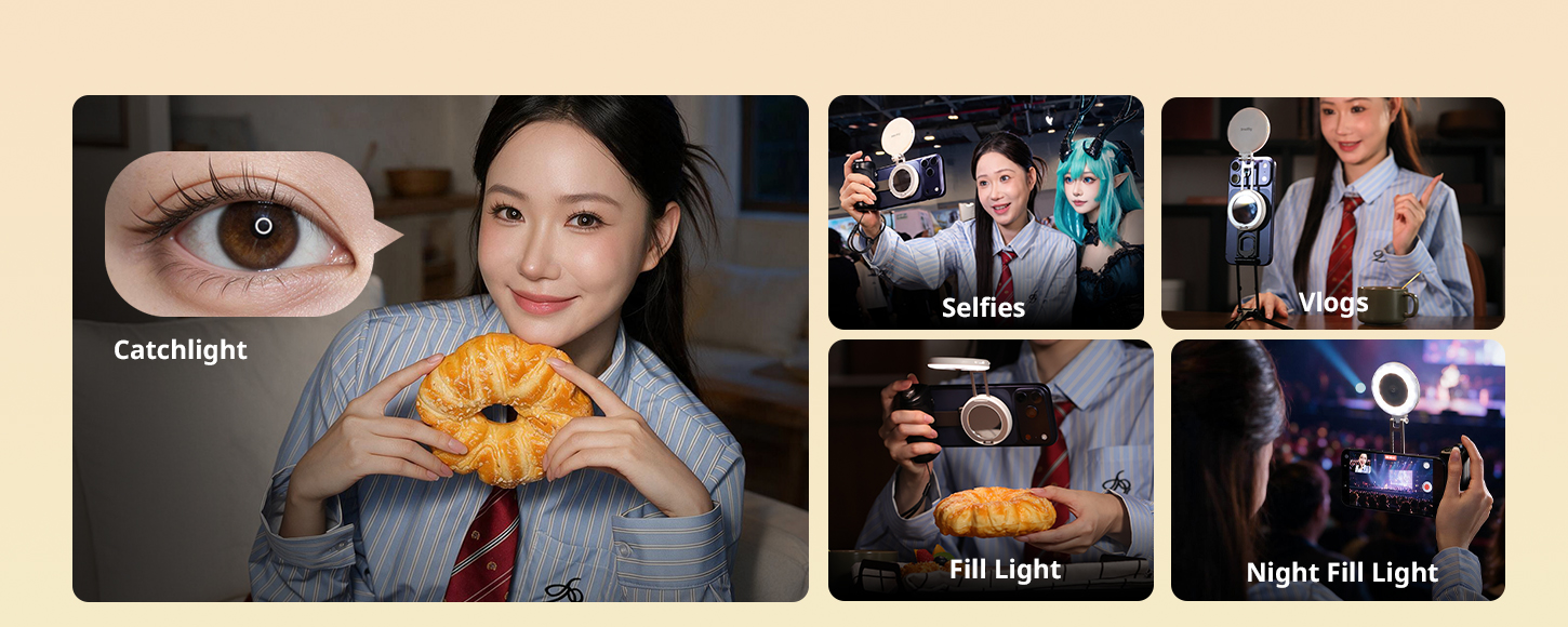 Category/Lighting System/Pocket Led Video Lights M2 LED Light with Magnetic Mount and Support for Phones-SKU:6277/