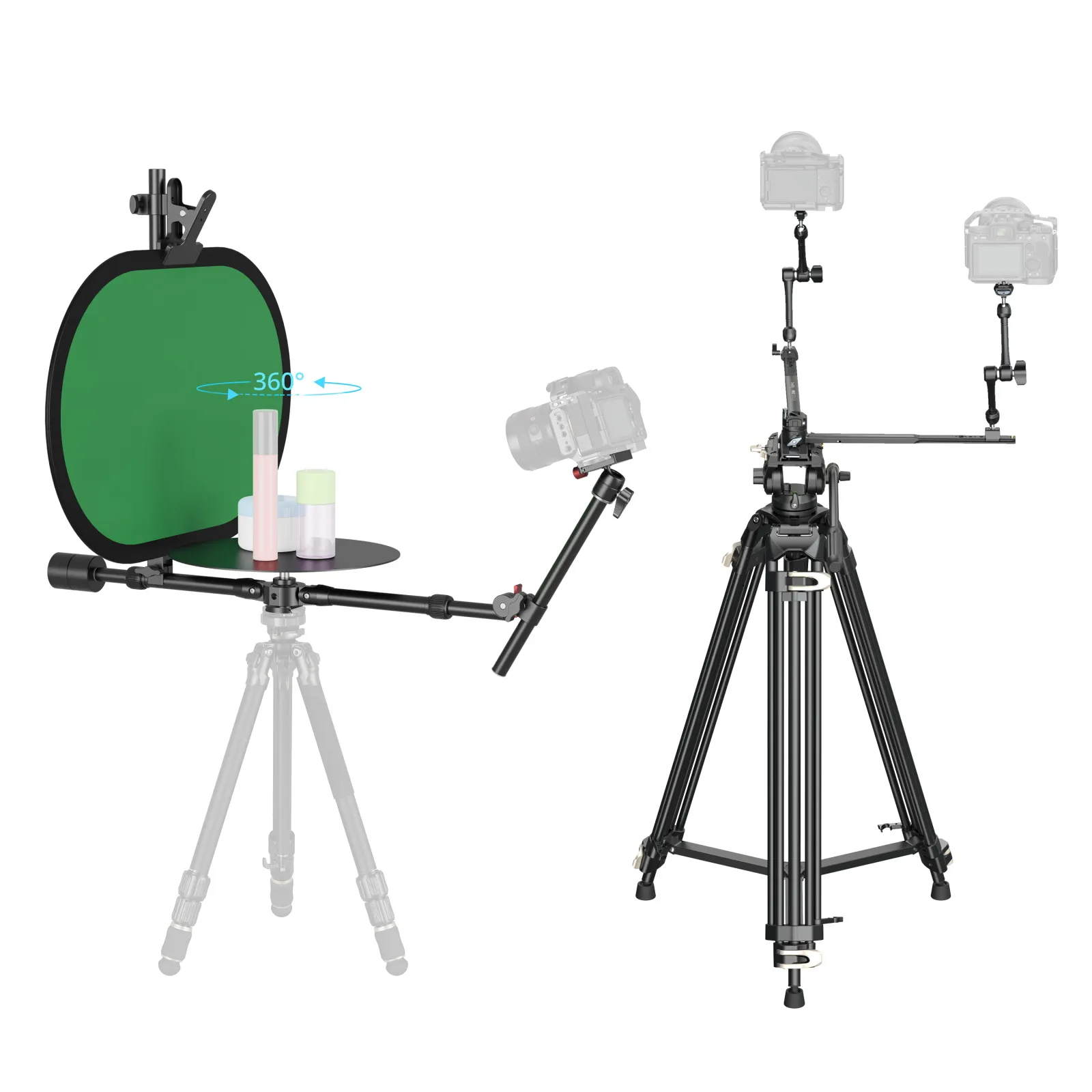 Still Life Photography Kit(360°Turntable+Tracking POV Kit+Tripod)