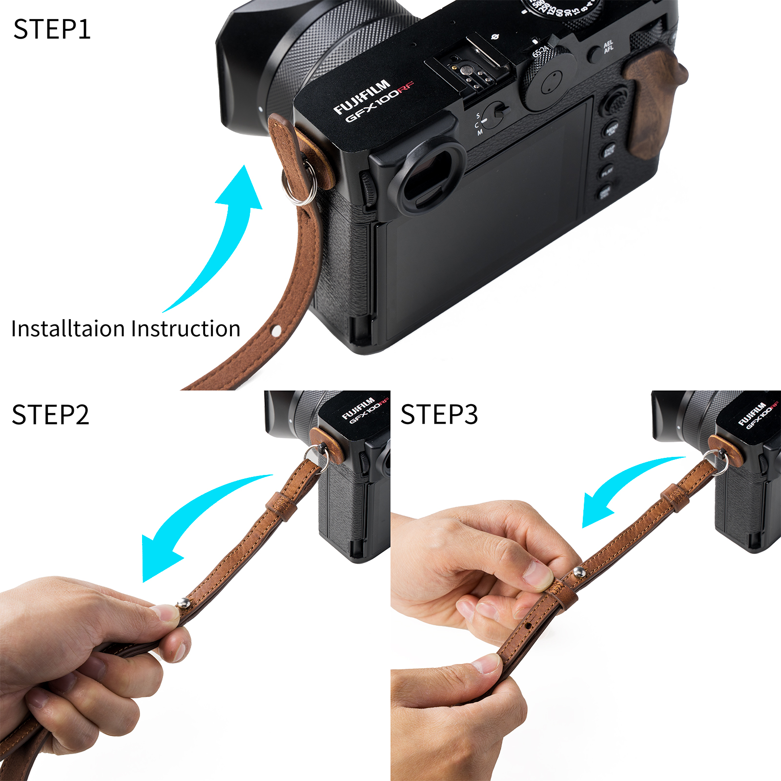 FUJIFILM GFX100RF Leather Case | Enhanced Grip, Retro Style