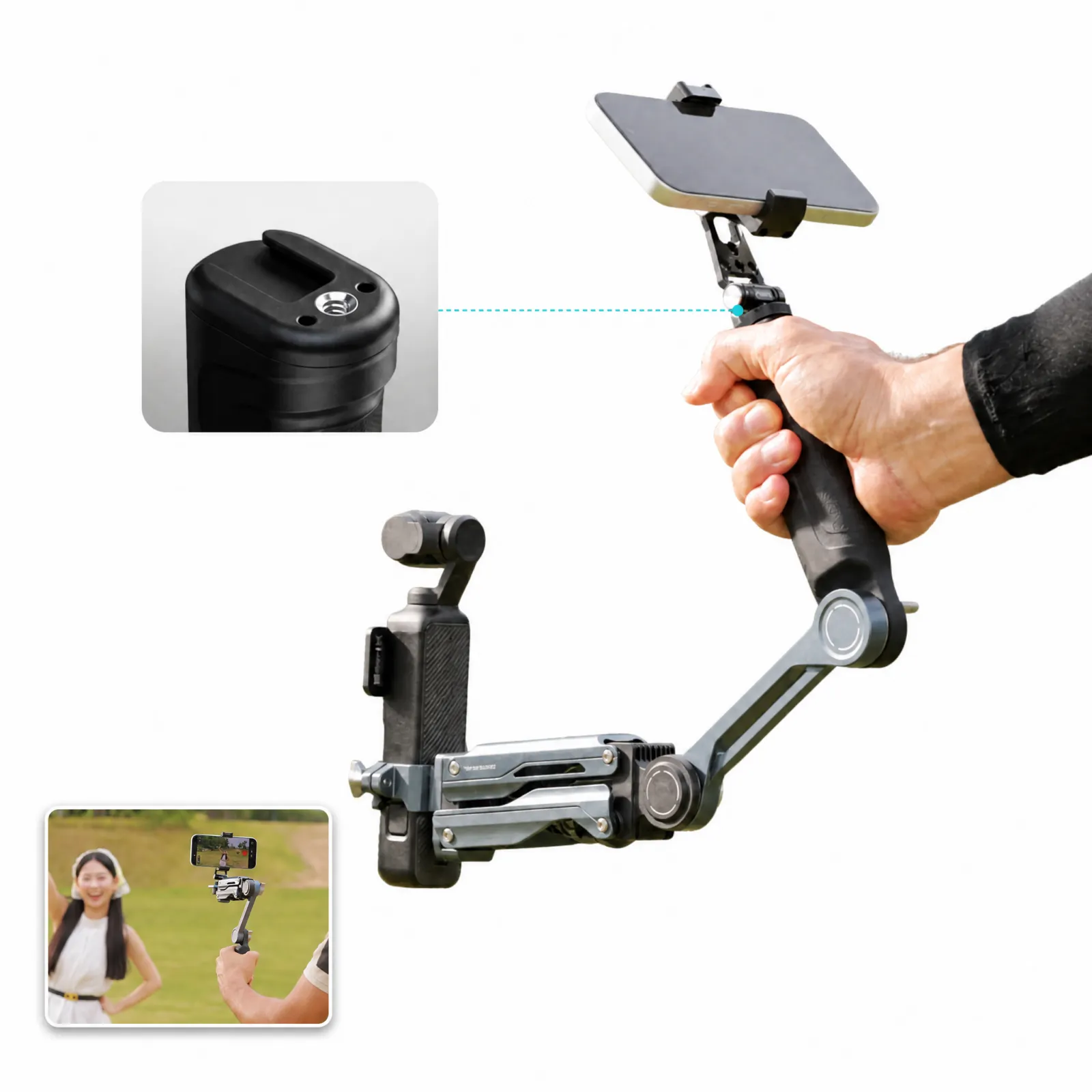 Shock Absorber Arm for DJI Osmo Pocket 4 & Action Cameras