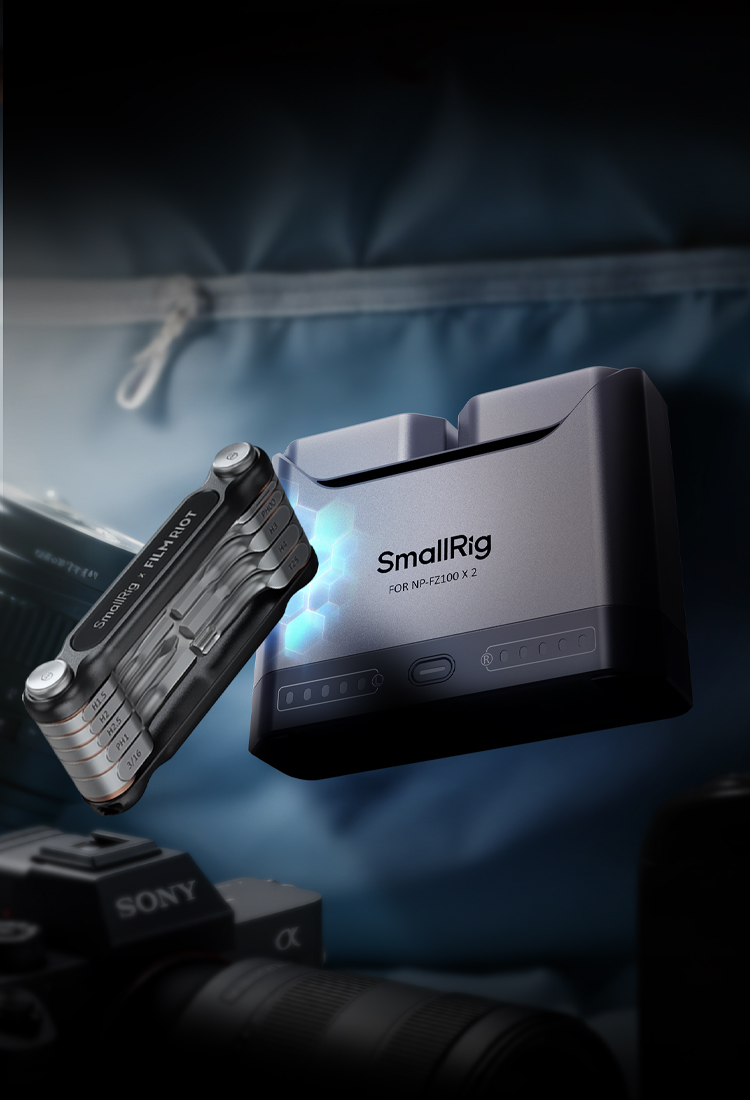 SmallRig Compact Battery Charger Kit with Power Display for Multi