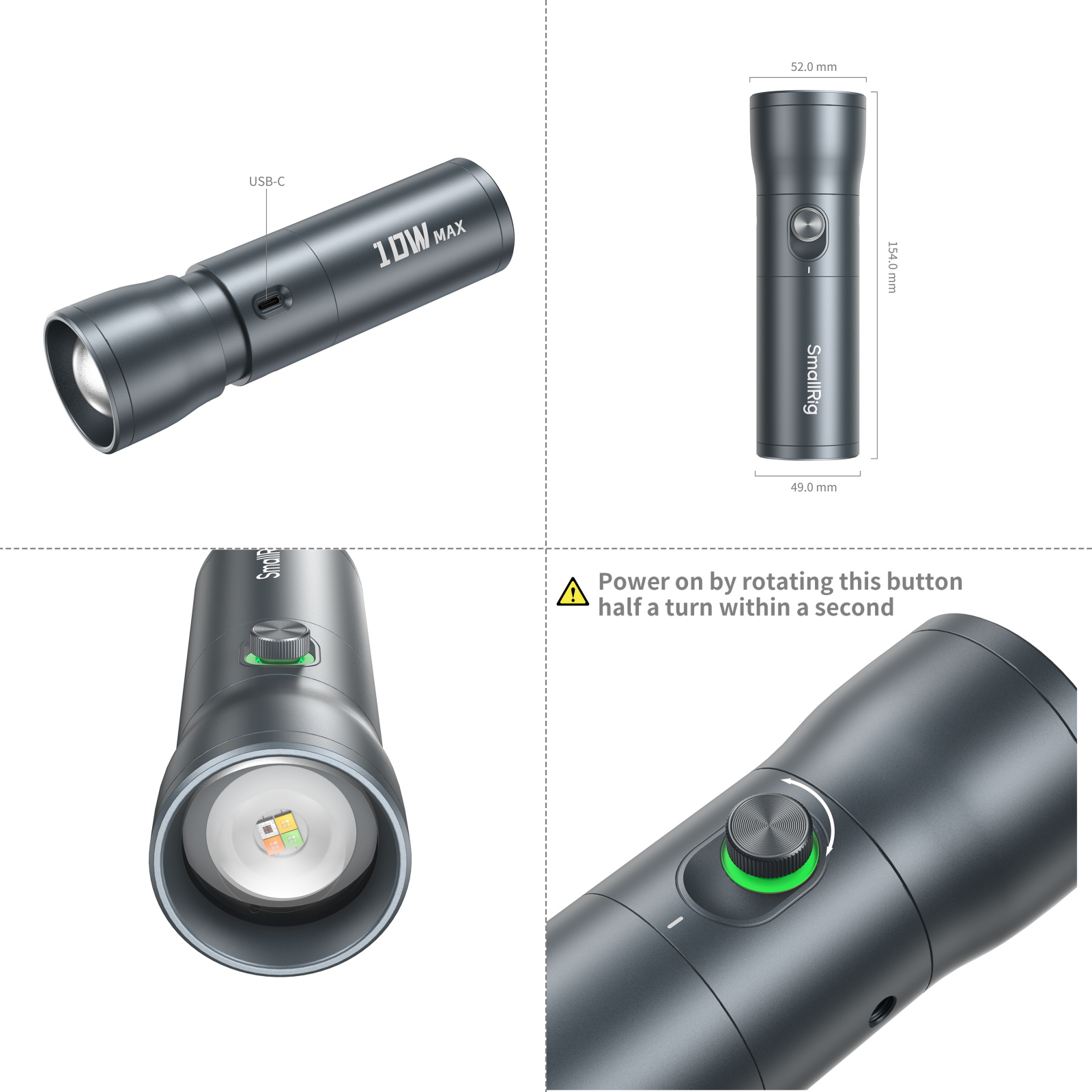 SmallRig RGB LED Photography Light - 7500mAh, 4 Colors & 20