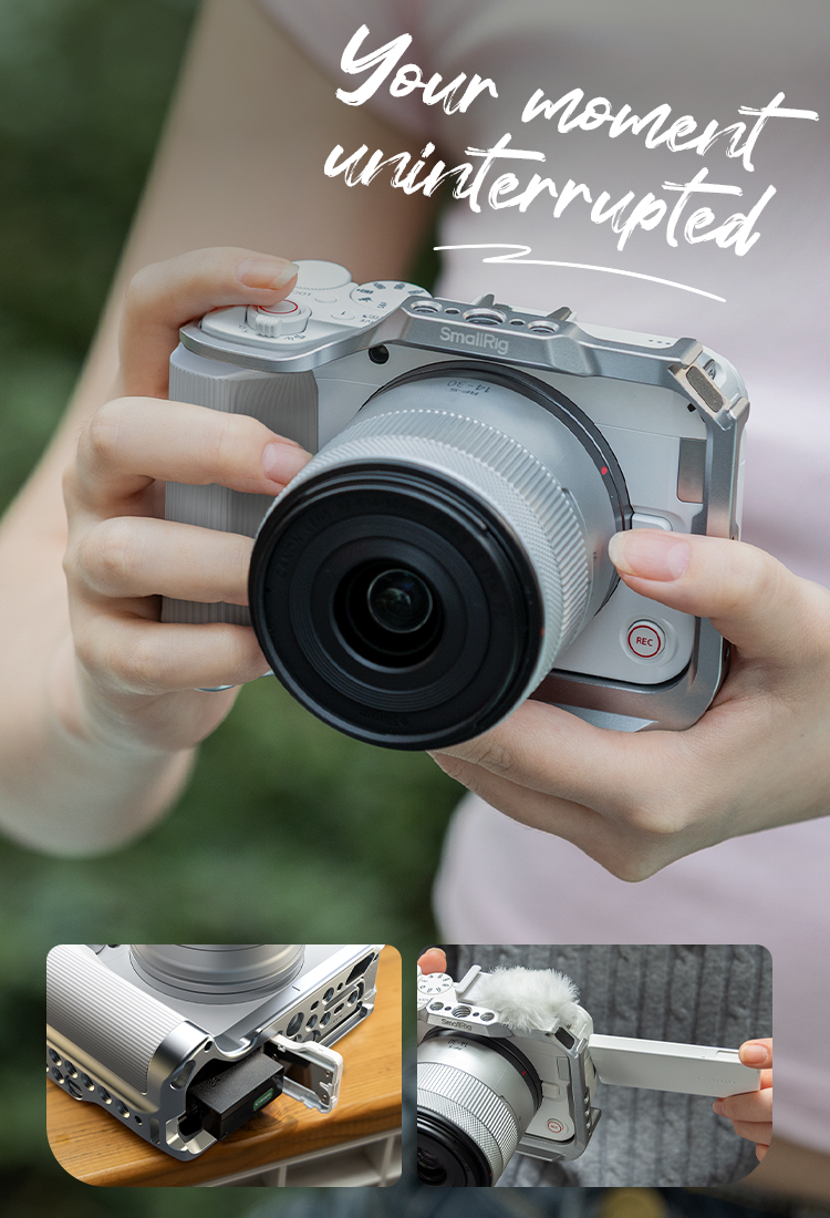 EOS R50 V Camera Cage | Arca Plate & Silicone Handle
