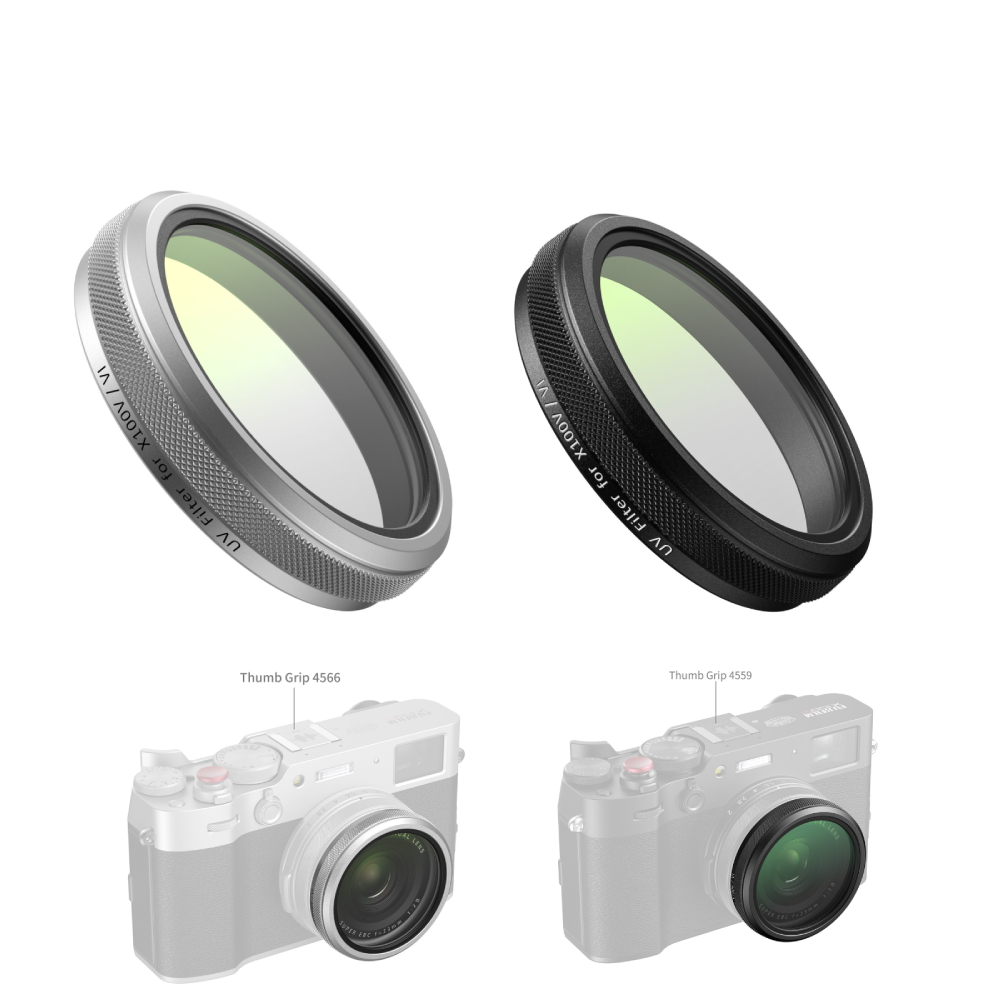UV Filter for FUJIFILM X100VI / X100V (Silver/Black)
