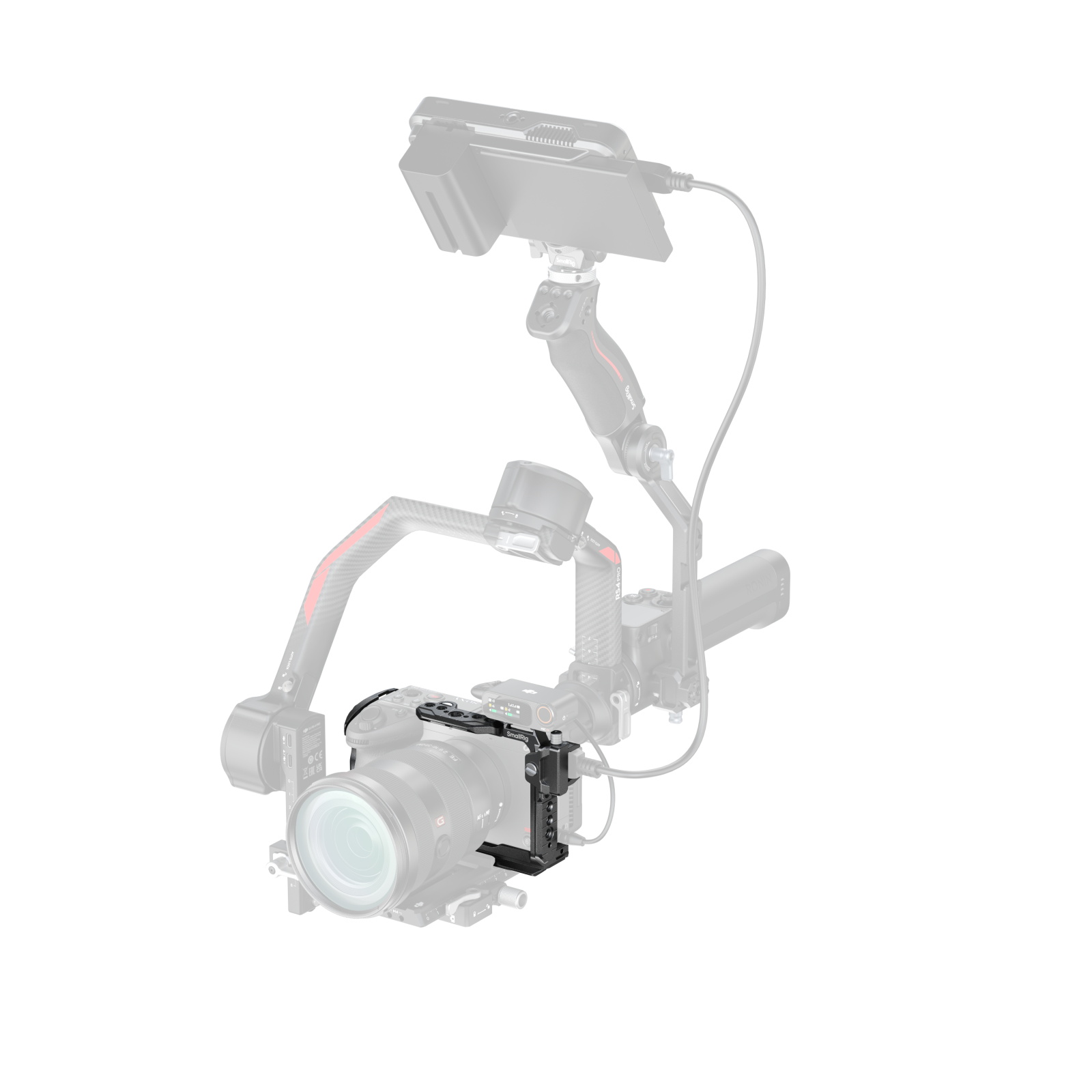 SmallRig HawkLock Quick Release Half Cage For Sony FX3 / FX30, With Cold Shoe And NATO Rail, Quick Release Plate For Arca, For Sony XLR Handle, For DJI RS 3