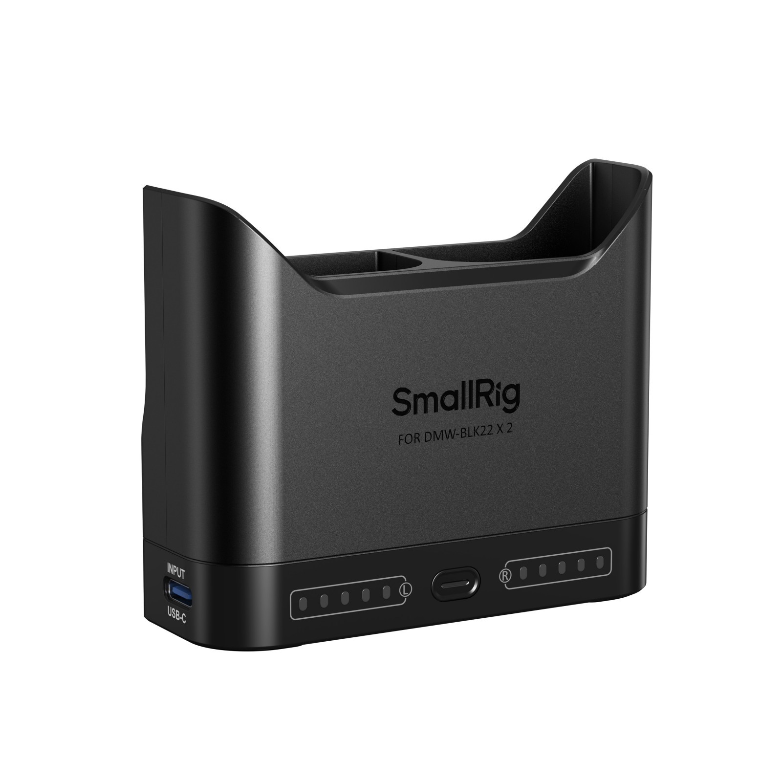 SmallRig 5492 Dual-Slot Usb-c Camera Battery Charger for Panasonic Dmw-BLK22 - Black
