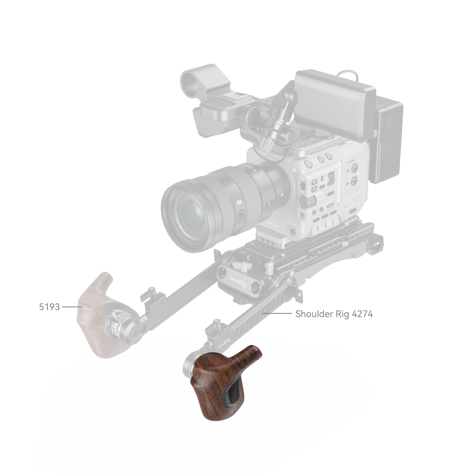 ARRI Rosette Wooden Handle | Secure Grip & Fluid Rotation