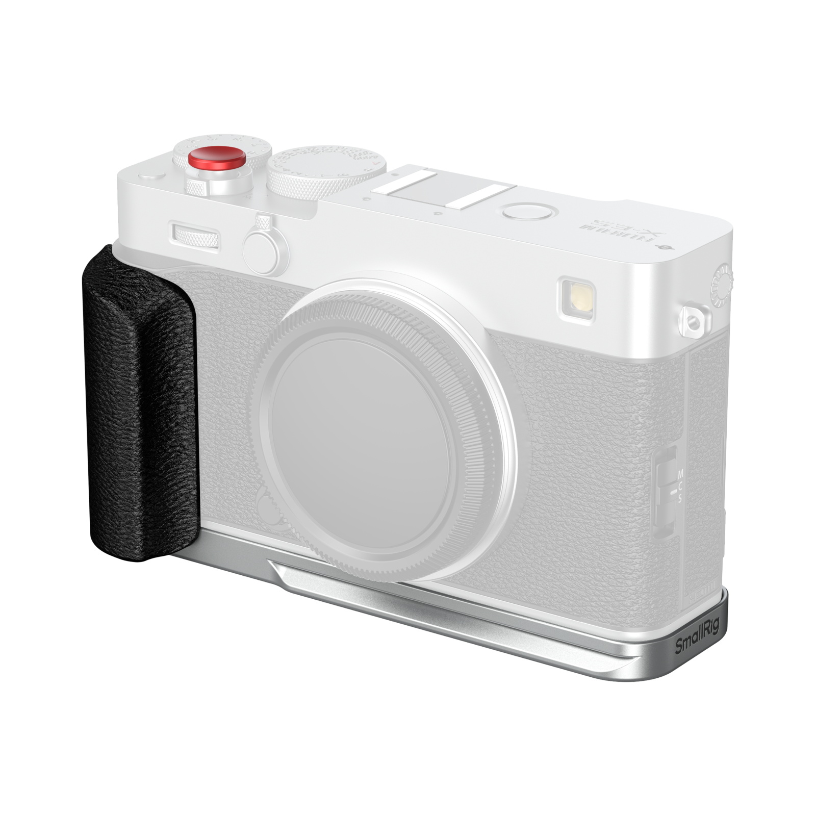 FUJIFILM X-E5用 シリコンハンドル付きL字型マウントプレート