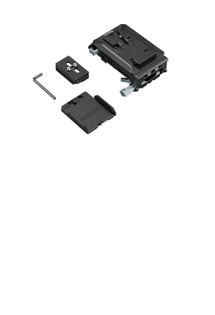 V-Mount Battery Mount Plate Kit | Quick Release, 180° Rotatable