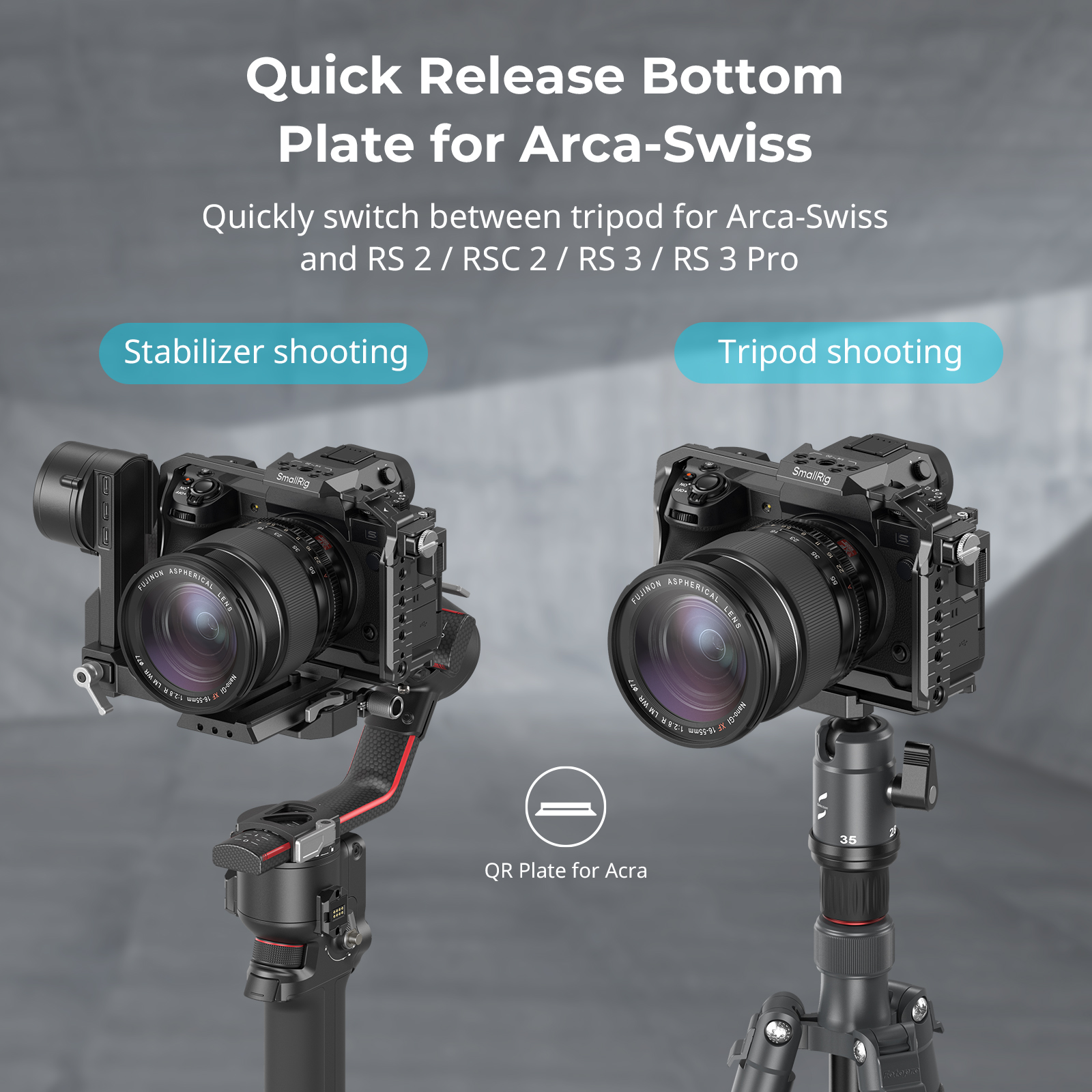 X-H2 / X-H2S Cage | HawkLock QR | Arca Base | HDMI Clamp