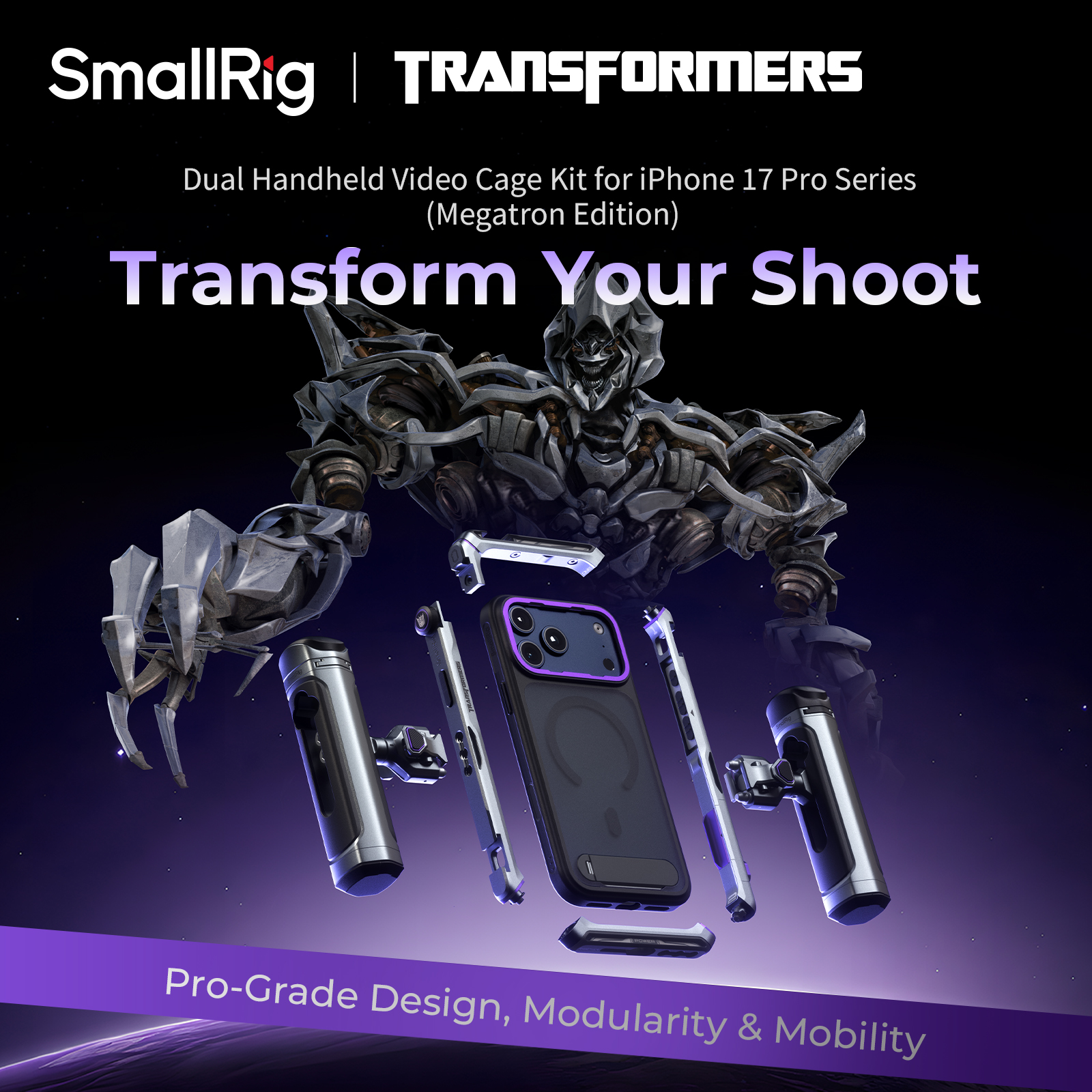Transformers Megatron Dual Handheld Video Kit for iPhone 17 Pro