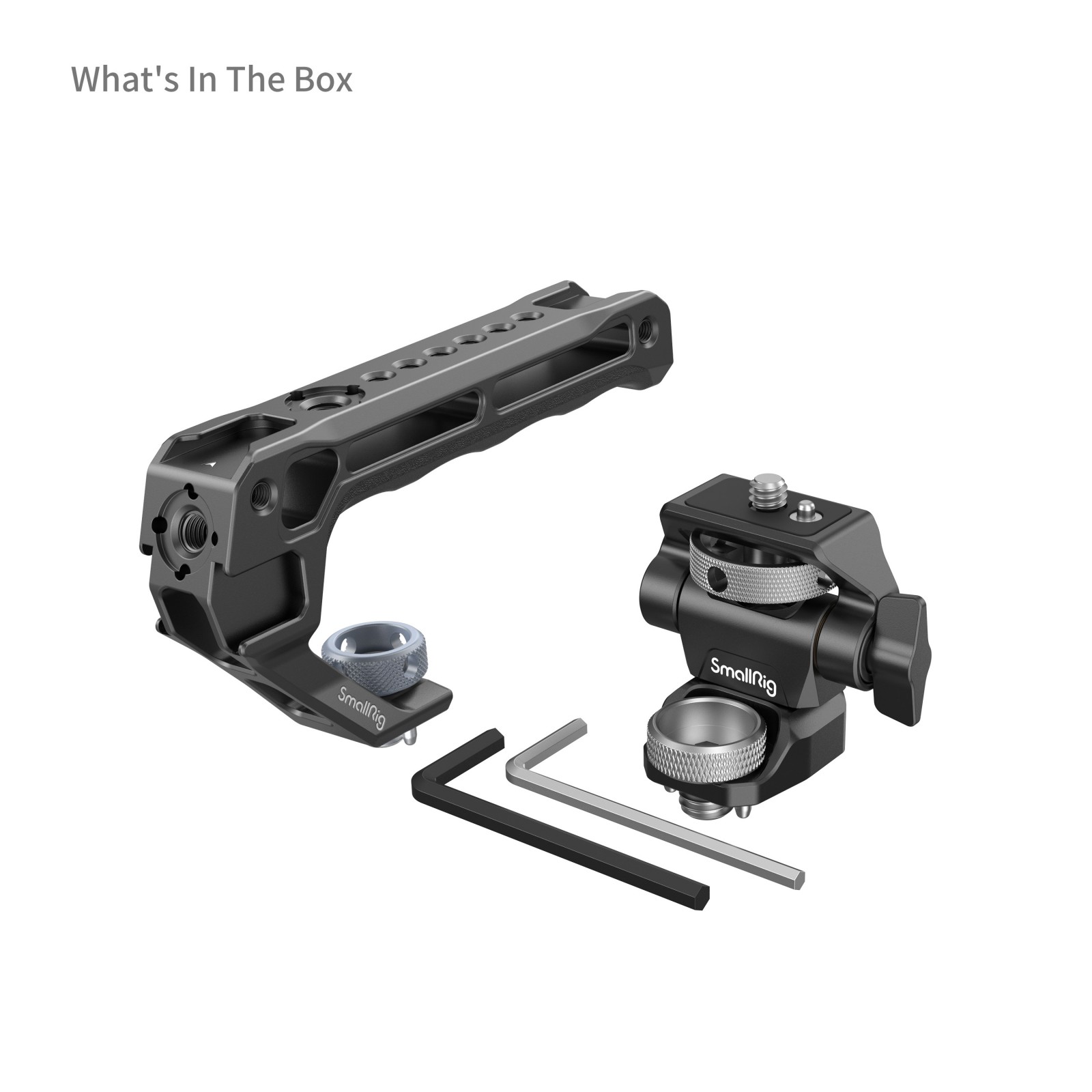 Nitze ARRI Top Handle, Camera Top Handle with 3/8 Screw and Detachable ARRI Pin Pin with Built-in Anti-Out Cold Shoe for Camera Cage, DSLR Cameras (Lil Stinger II Bracket)-PA28M-D2