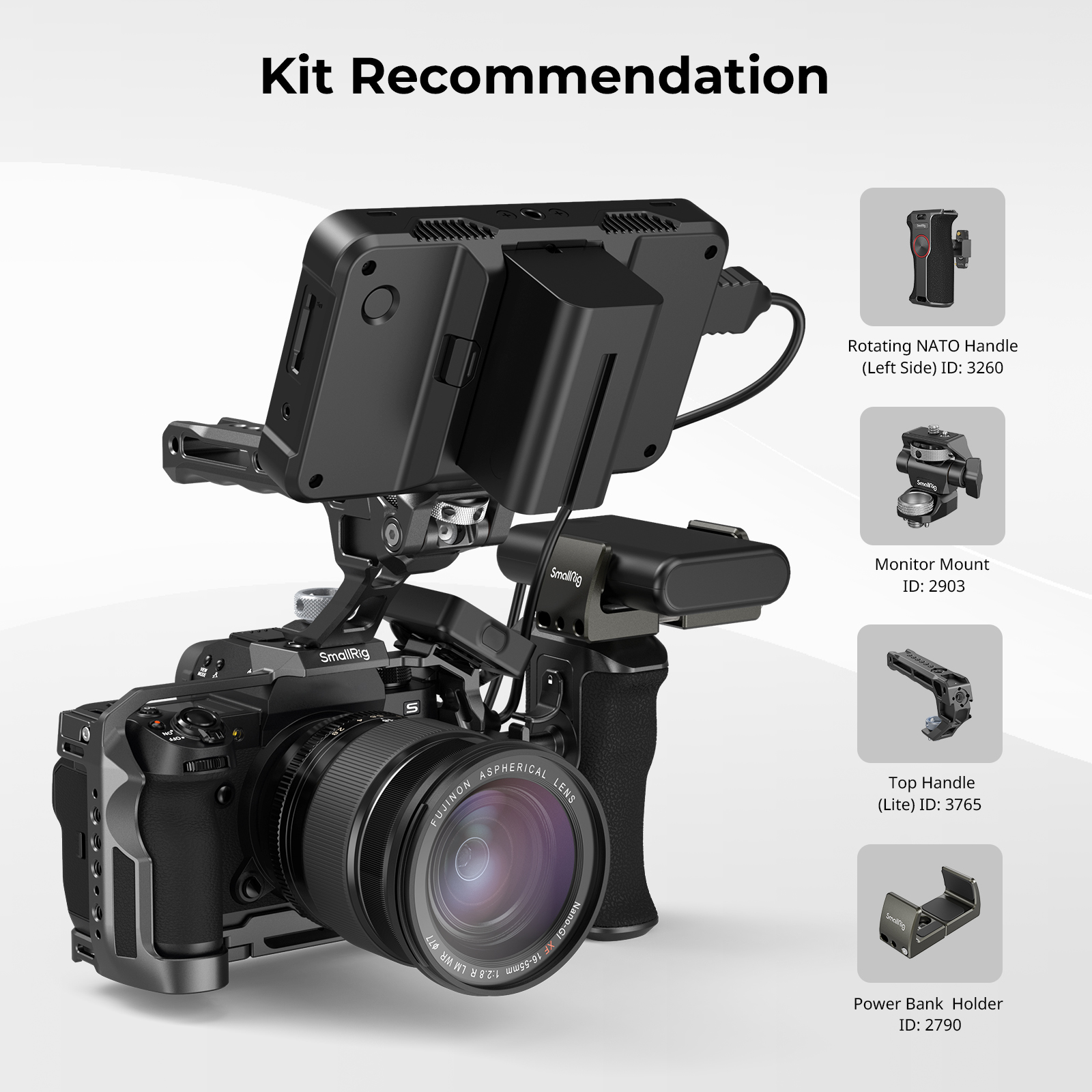 X-H2 / X-H2S Cage | HawkLock QR | Arca Base | HDMI Clamp