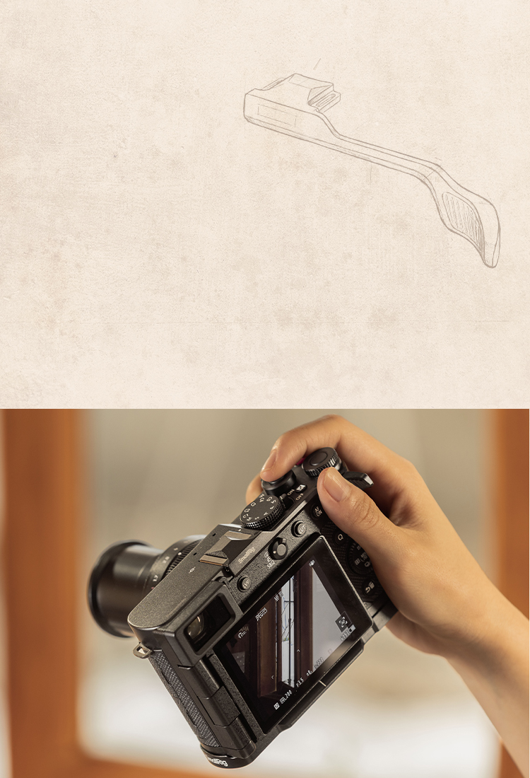 Thumb Grip for Panasonic LUMIX L10 | Hot Shoe Mount