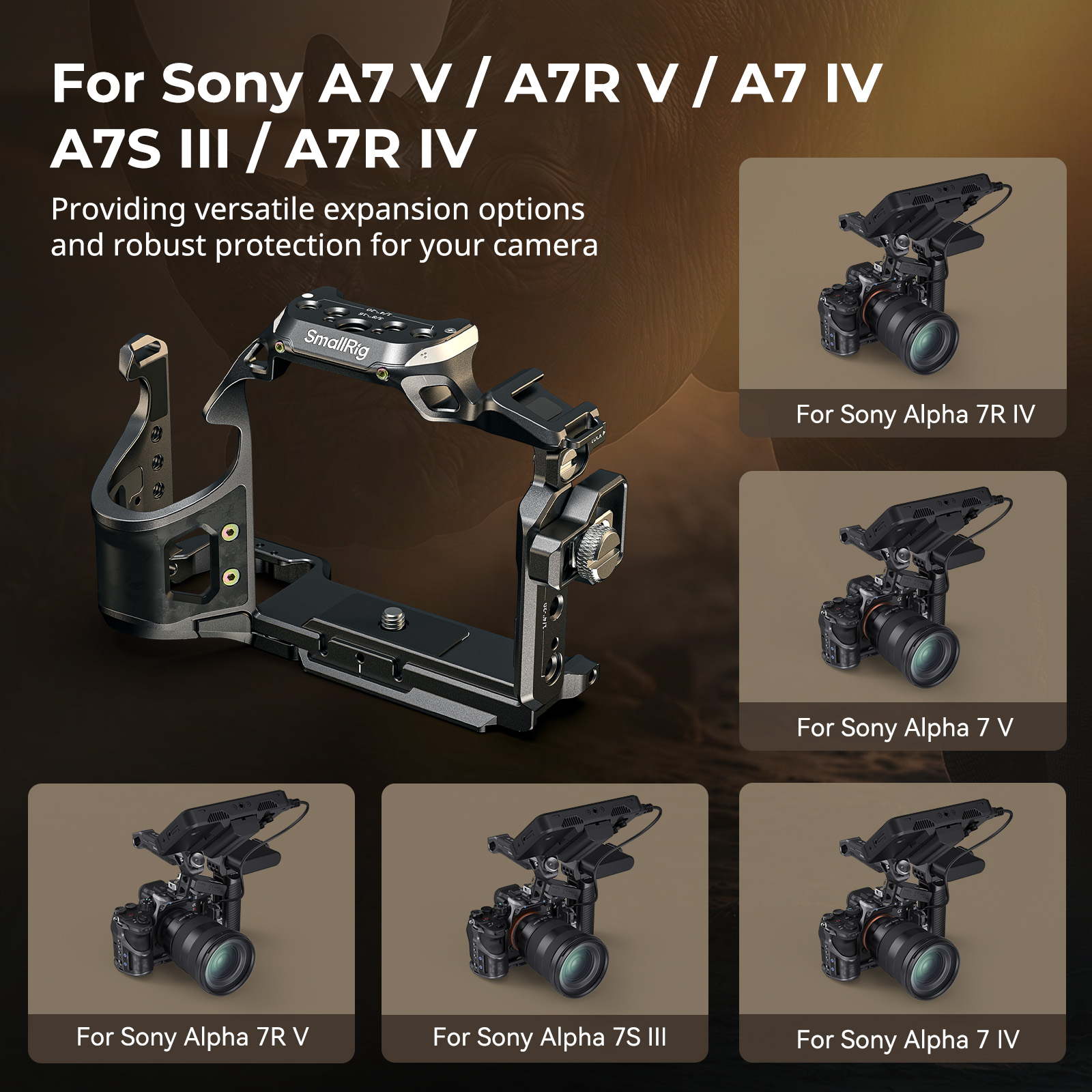 Rhinoceros Cage Kit for Sony A7 V/A7R V/A7 IV | Arca-Swiss