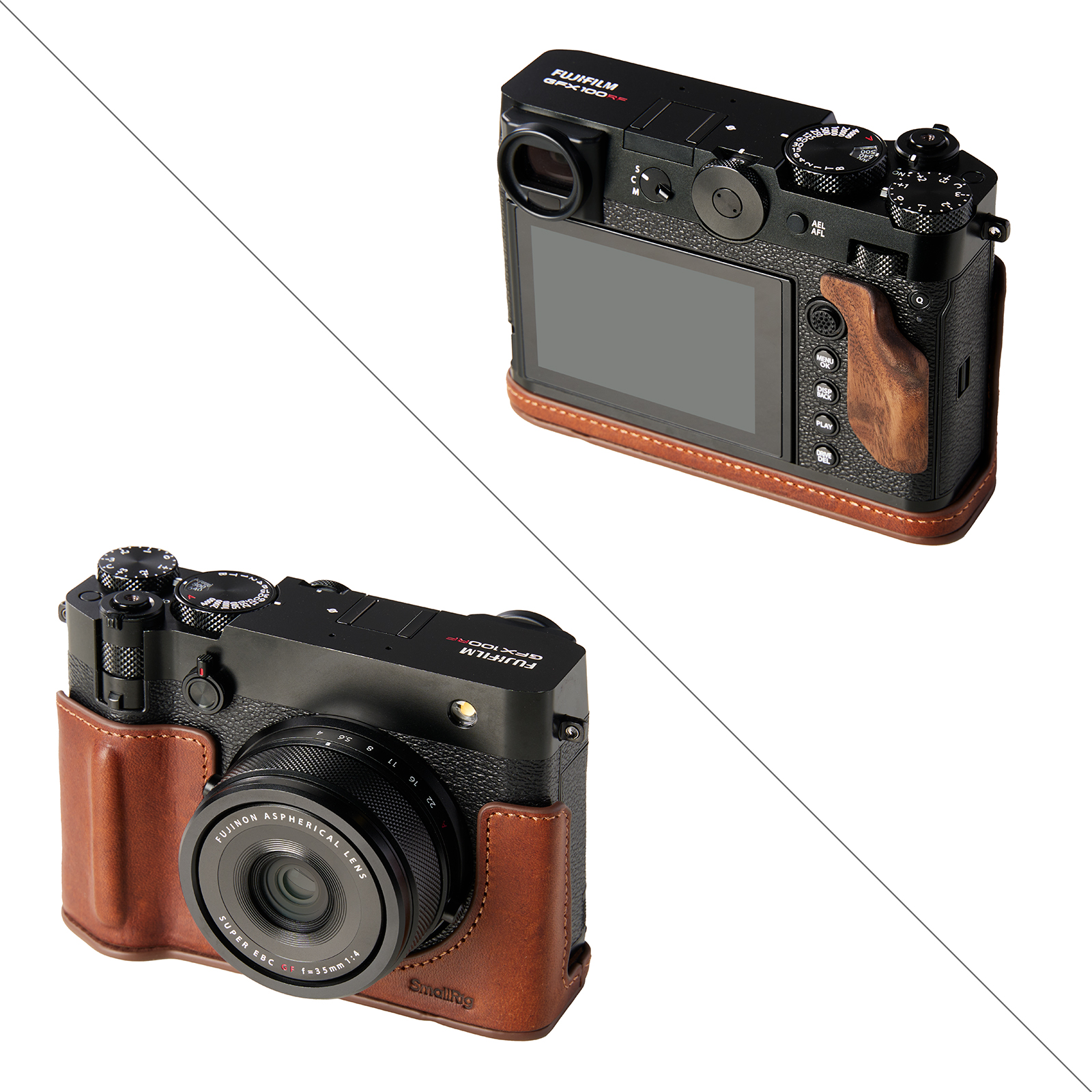 FUJIFILM GFX100RF Leather Case | Enhanced Grip, Retro Style