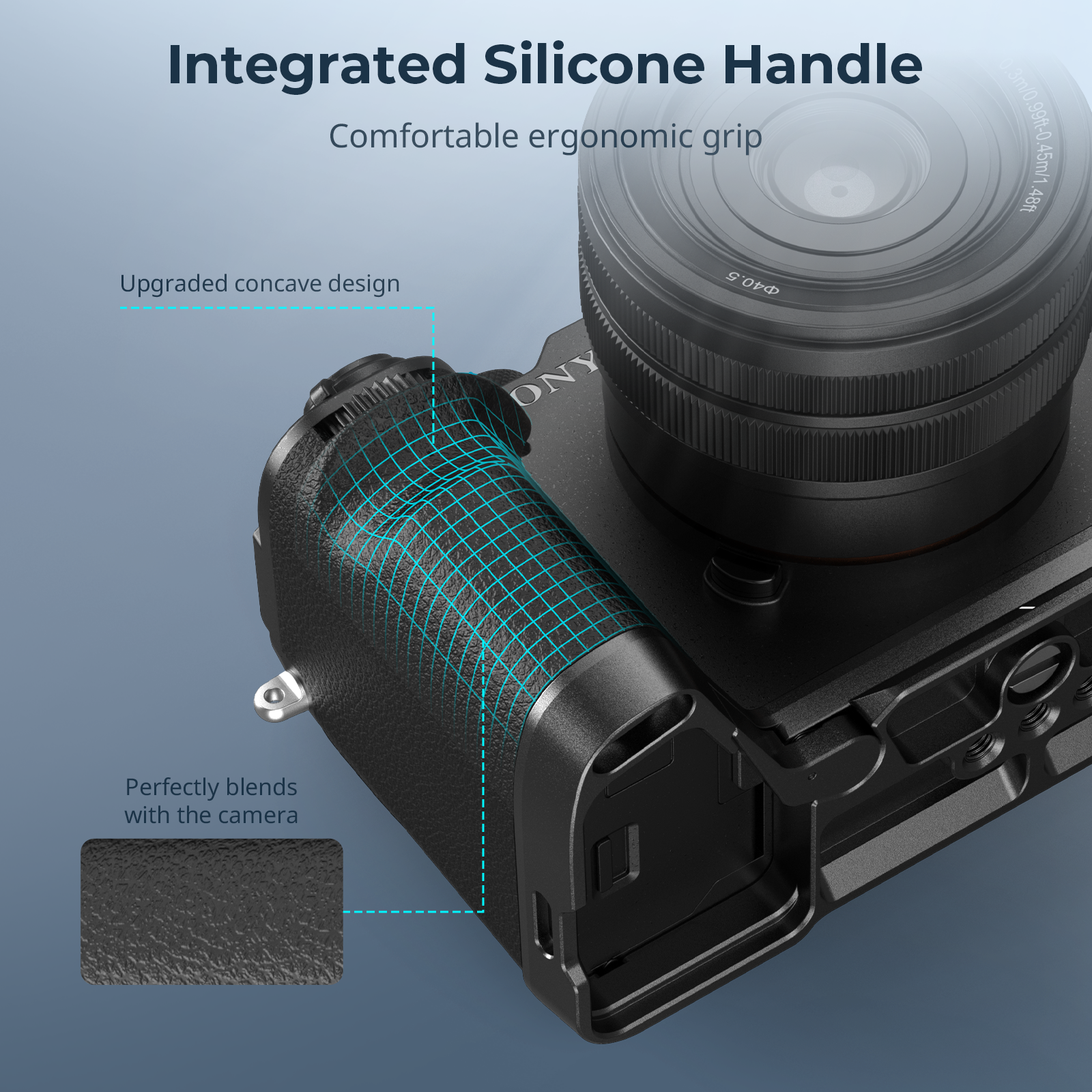 Sony A7C II/A7CR用ハンドル付きL型マウントプレート：木製/シリコン