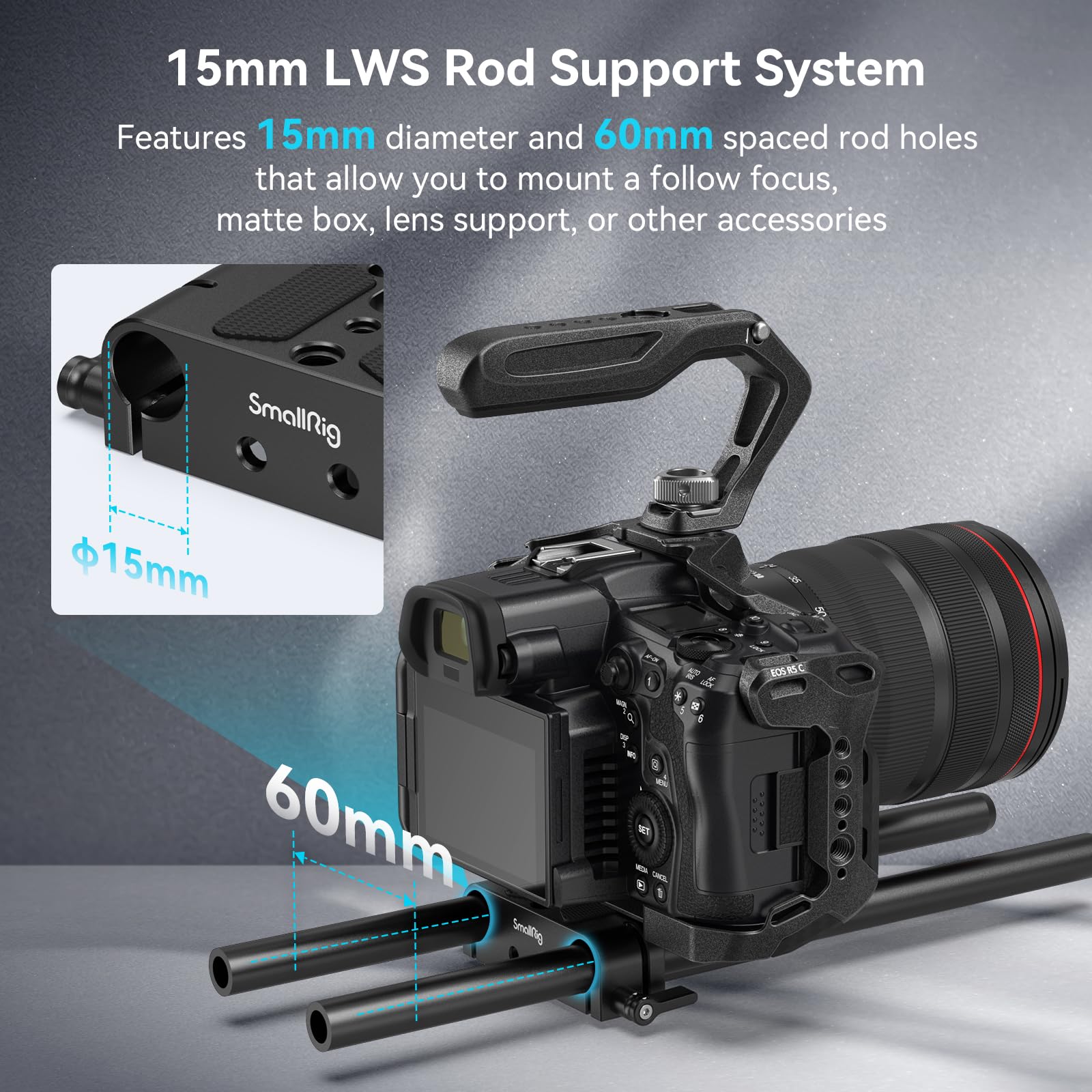 15mm Rod Clamp Baseplate | Secure Rig Mount | SmallRig