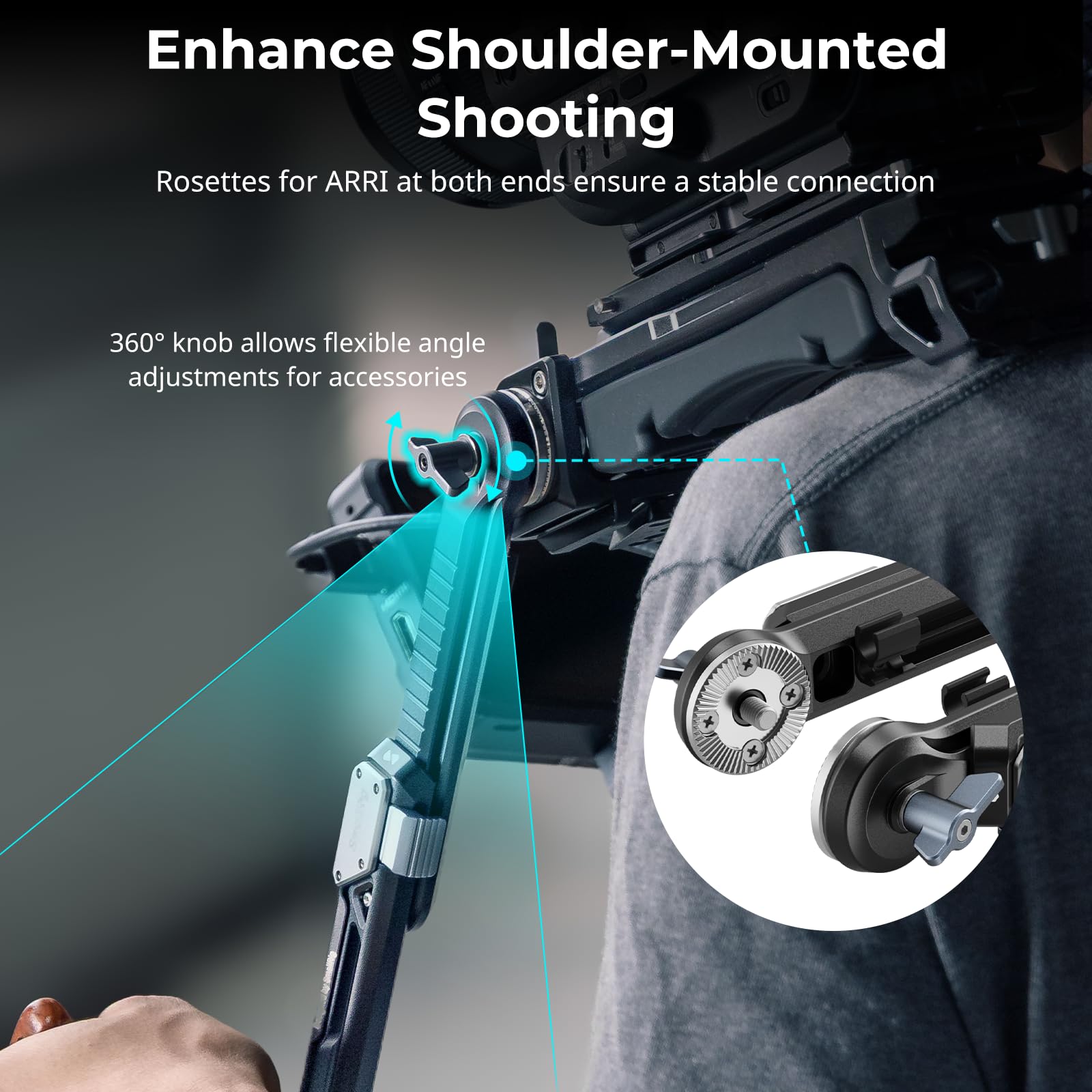 Shoulder Rig Adapter | ARRI Rosette, Quick Adjust | SmallRig