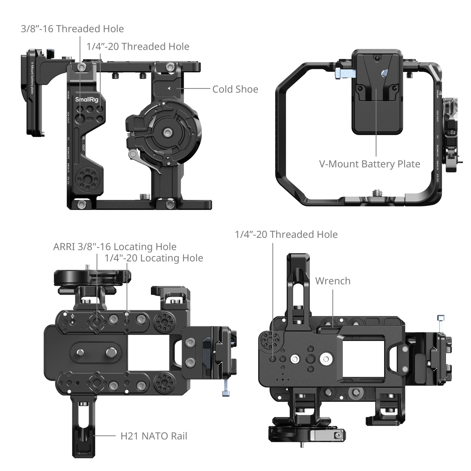 Cage Kit for Sony FX6 | NATO Rail | Multiple Mounts