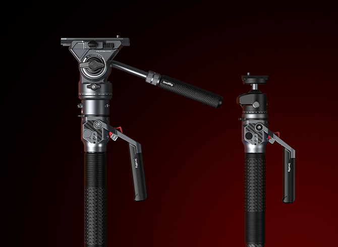 smallrig カーボンファイバー一脚三脚 カーボンファイバー製一脚三脚（高さ175cm、耐荷重5kg、重量2.5kg