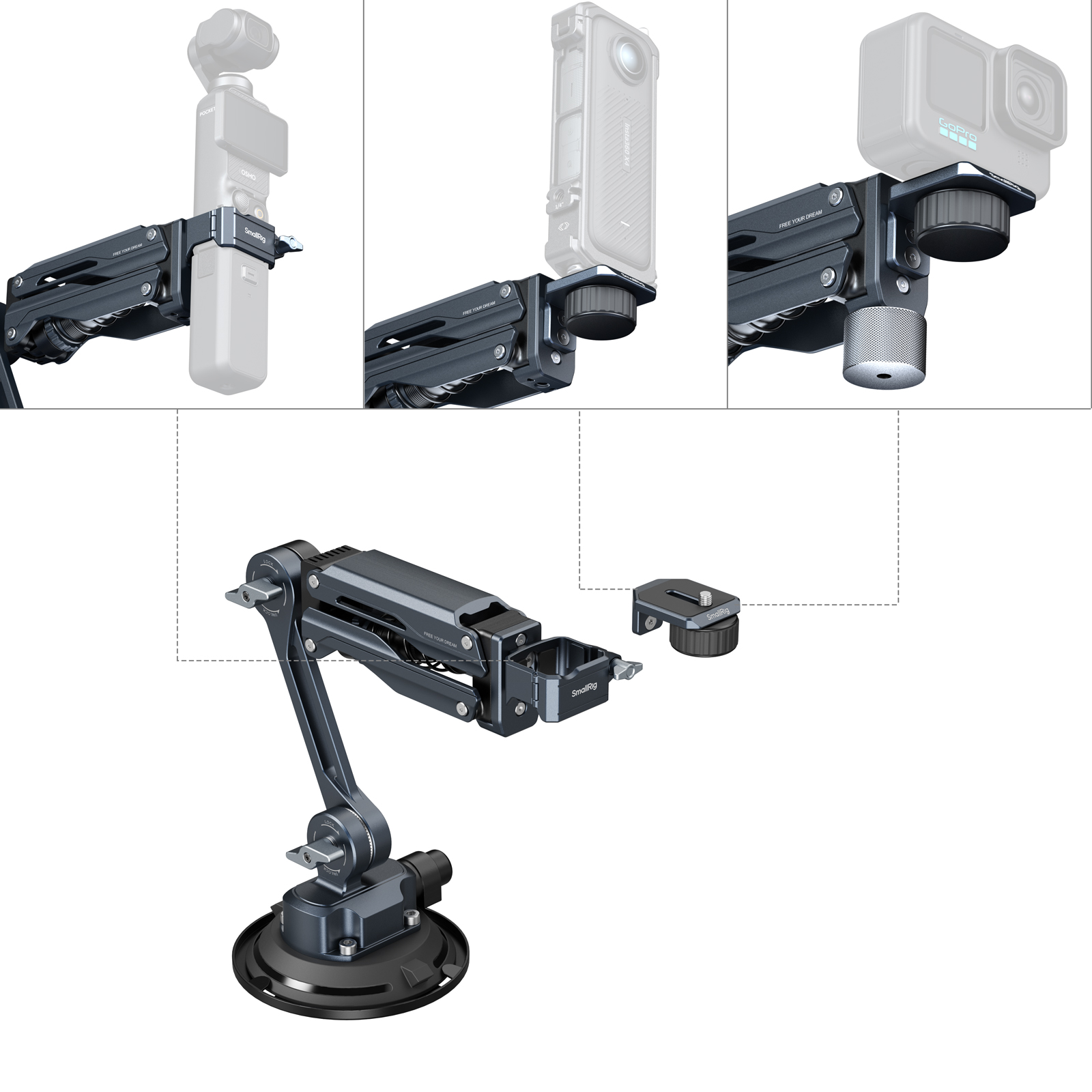 【美品】SmallRig ミニショックアブソーバーアーム 5123 mini Shock Absorber Arm for DJI Osmo Pocket 3 / GoPro HERO13