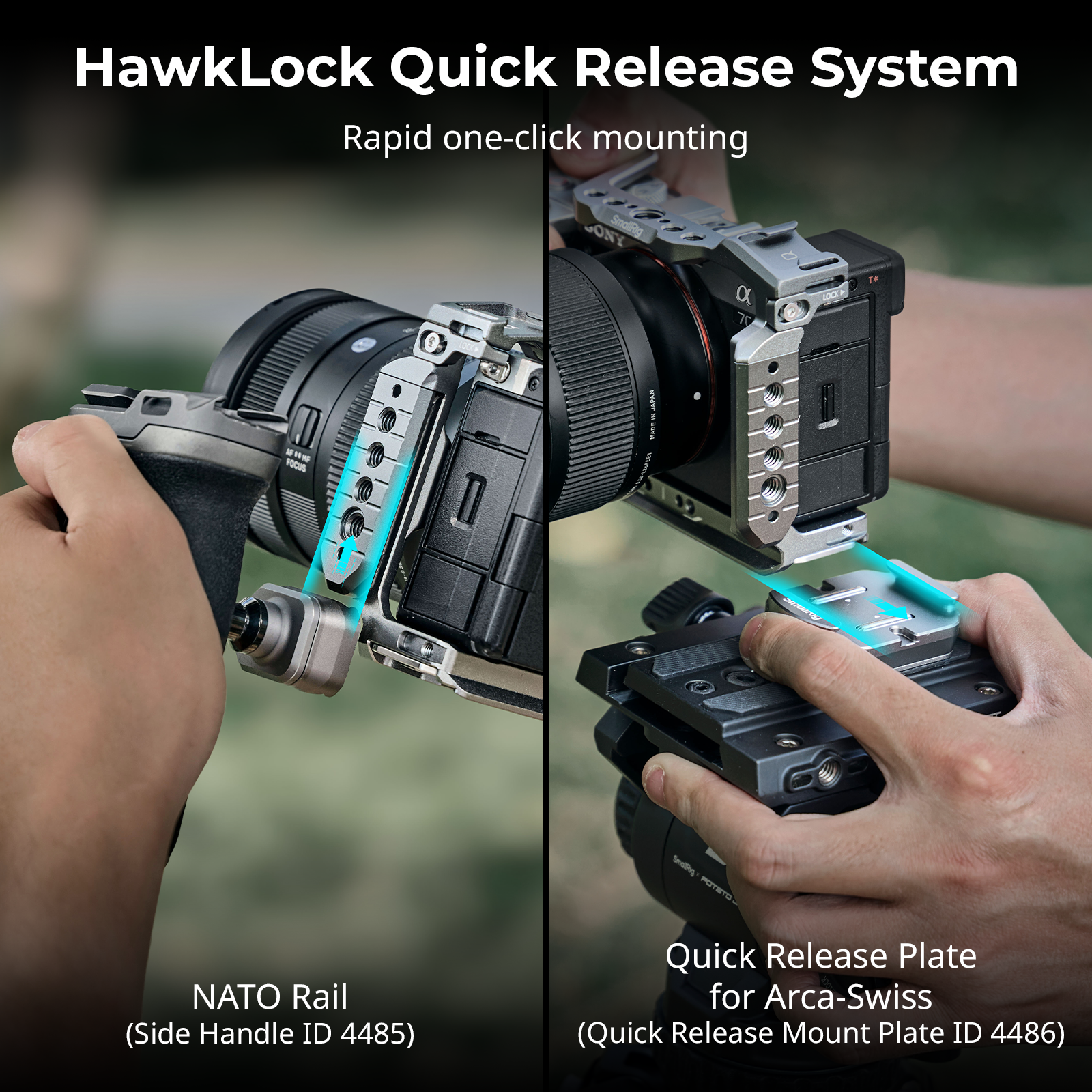 A7C II / 7CR Camera Cage | HawkLock Quick Release Kit