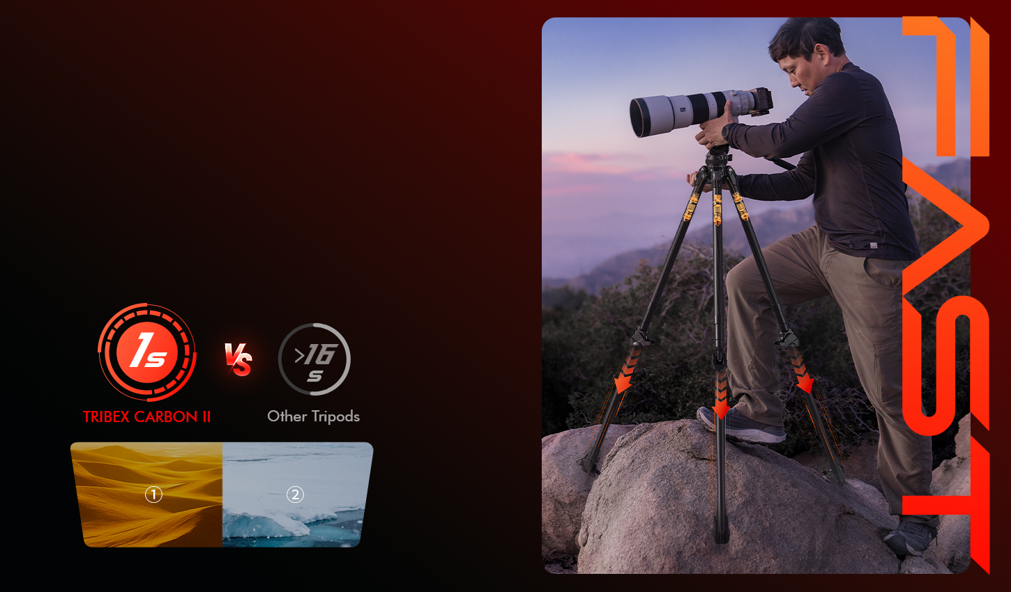 Kategori/Tripodlar/Video Tripodları SmallRig TRIBEX CARBON II Dinamik Denge Başlığına Sahip Karbon Fiber Tripod | SmallRig-SKU:5755/Malzeme(ler):Karbon Fiber/Tripod Y&uuml;k Kapasitesi:Her İkisi 25 kg/Başlık Y&uuml;k Kapasitesi:6 kg/&Ccedil;alışma Y&uuml;ksekliği:27,0 - 168,0 cm/Ne
