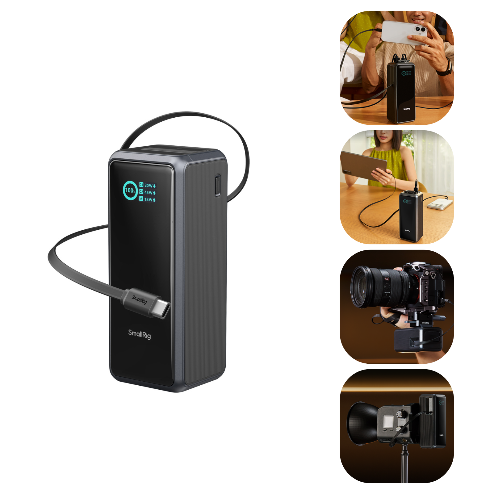 SmallRig Nano36 / Nano72 Power Bank 6057 & 6108 with Retractable