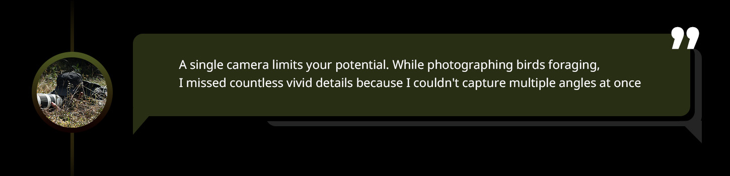 Langtrekkende trådløs repeater for DSLR/actionkameraer i naturfotografering
