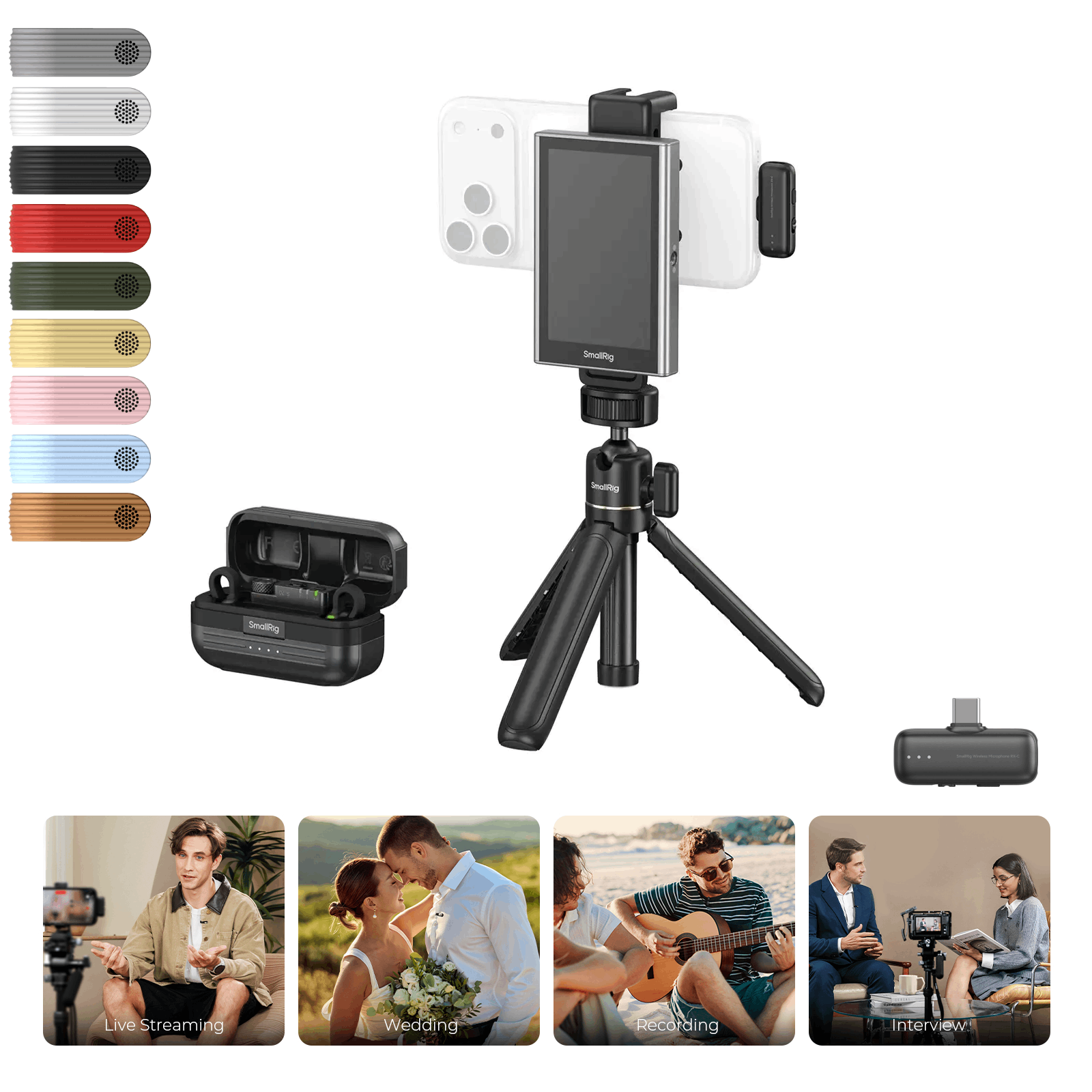 S70 Wireless Microphone | Ultra-Thin | 984ft Range | SmallRig