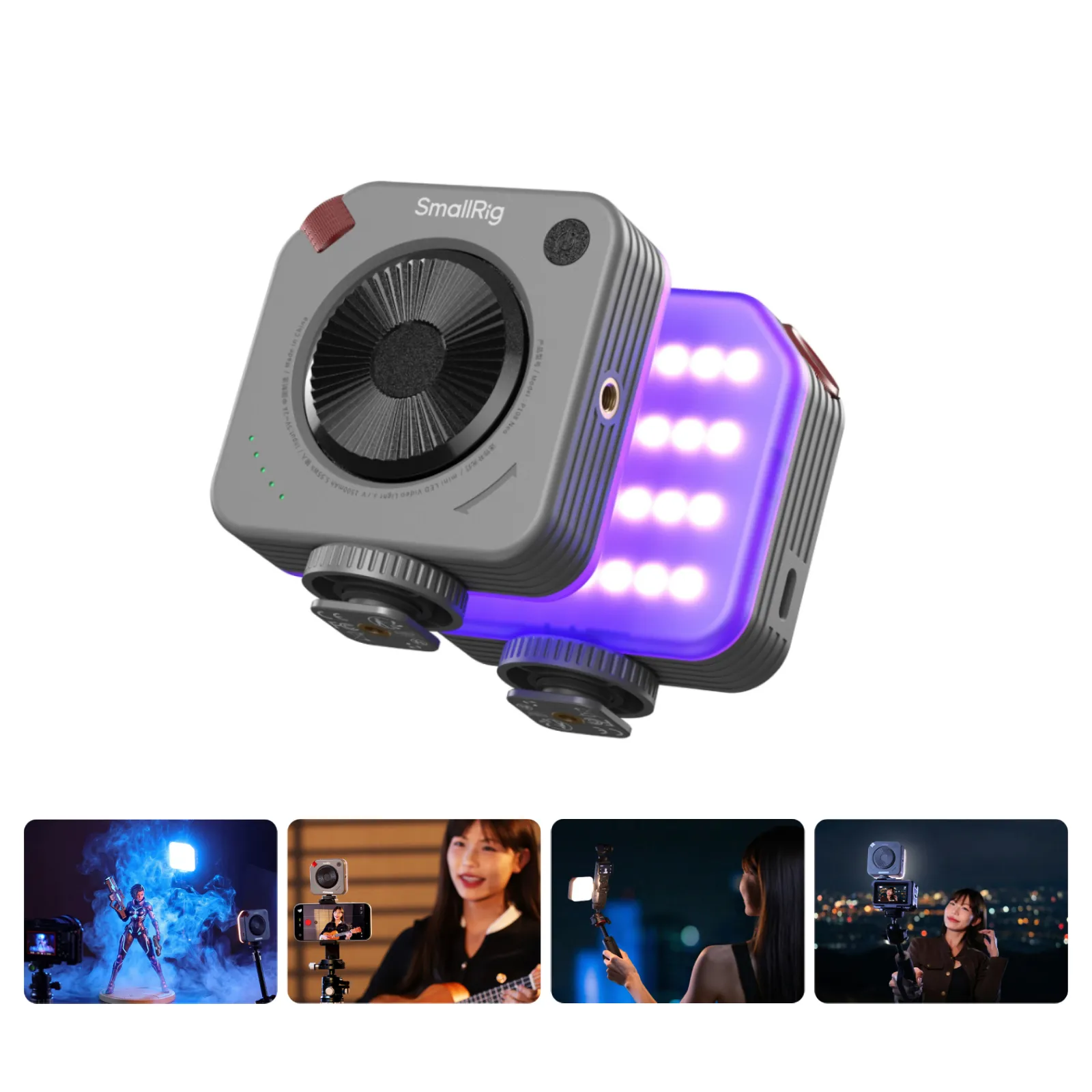 Category/Lighting System/Pocket Led Video Lights P96 / P108 Neo mini LED Video Light: Bi-Color or RGBWW, 2700K-6500K, 93g Ultra-Light, 75Min Runtime-SKU:5821/