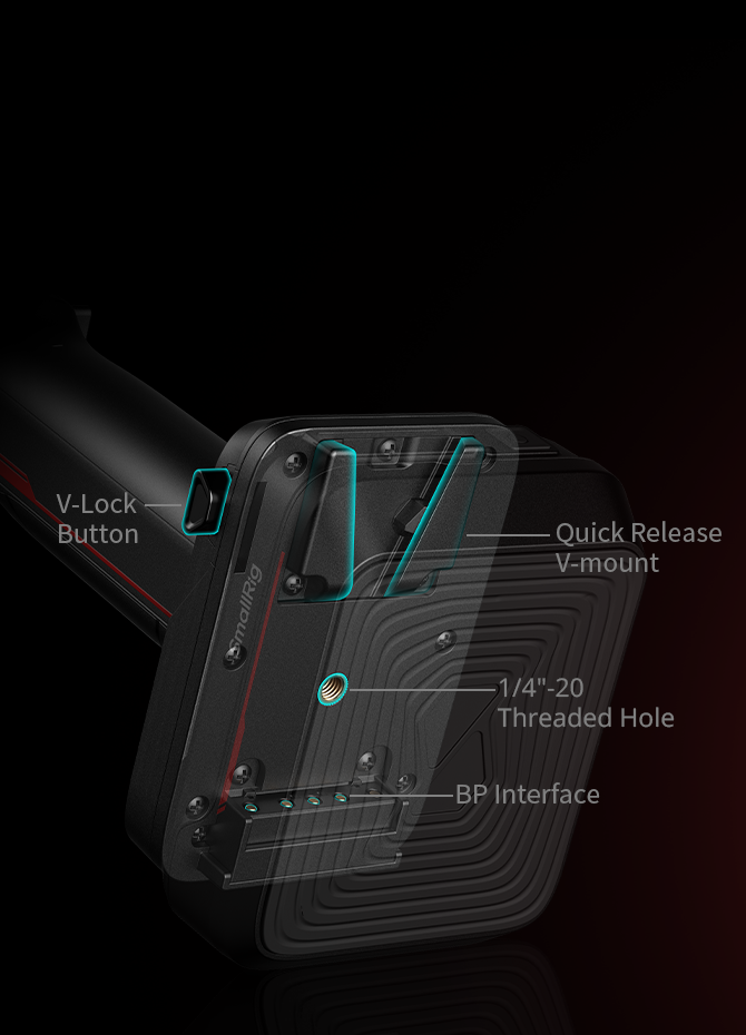 SH01 Charging Grip | V-Mount Battery Power Handle | SmallRig